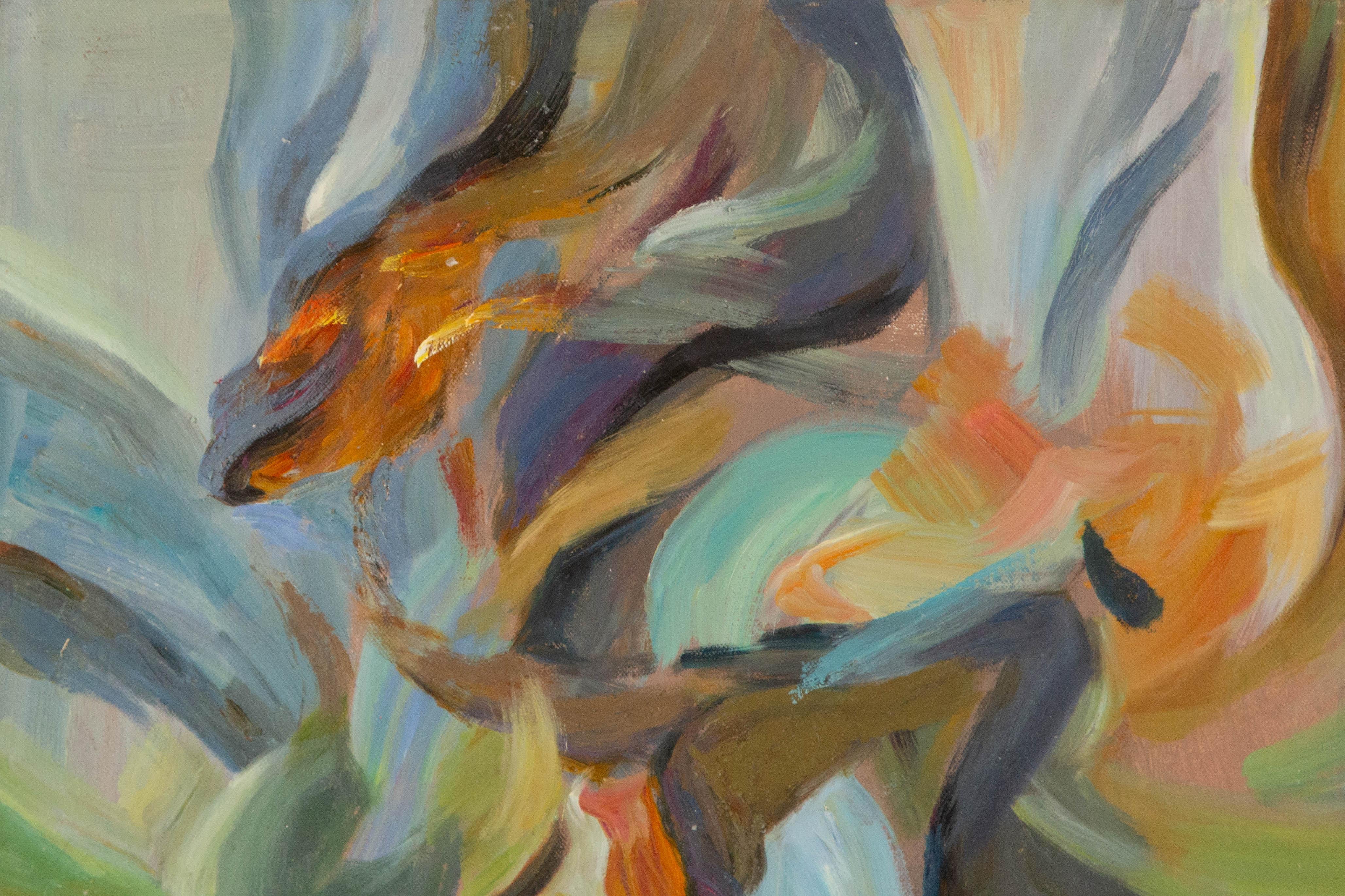 Zhiqin Yu Abstract Original Oil On Canvas 