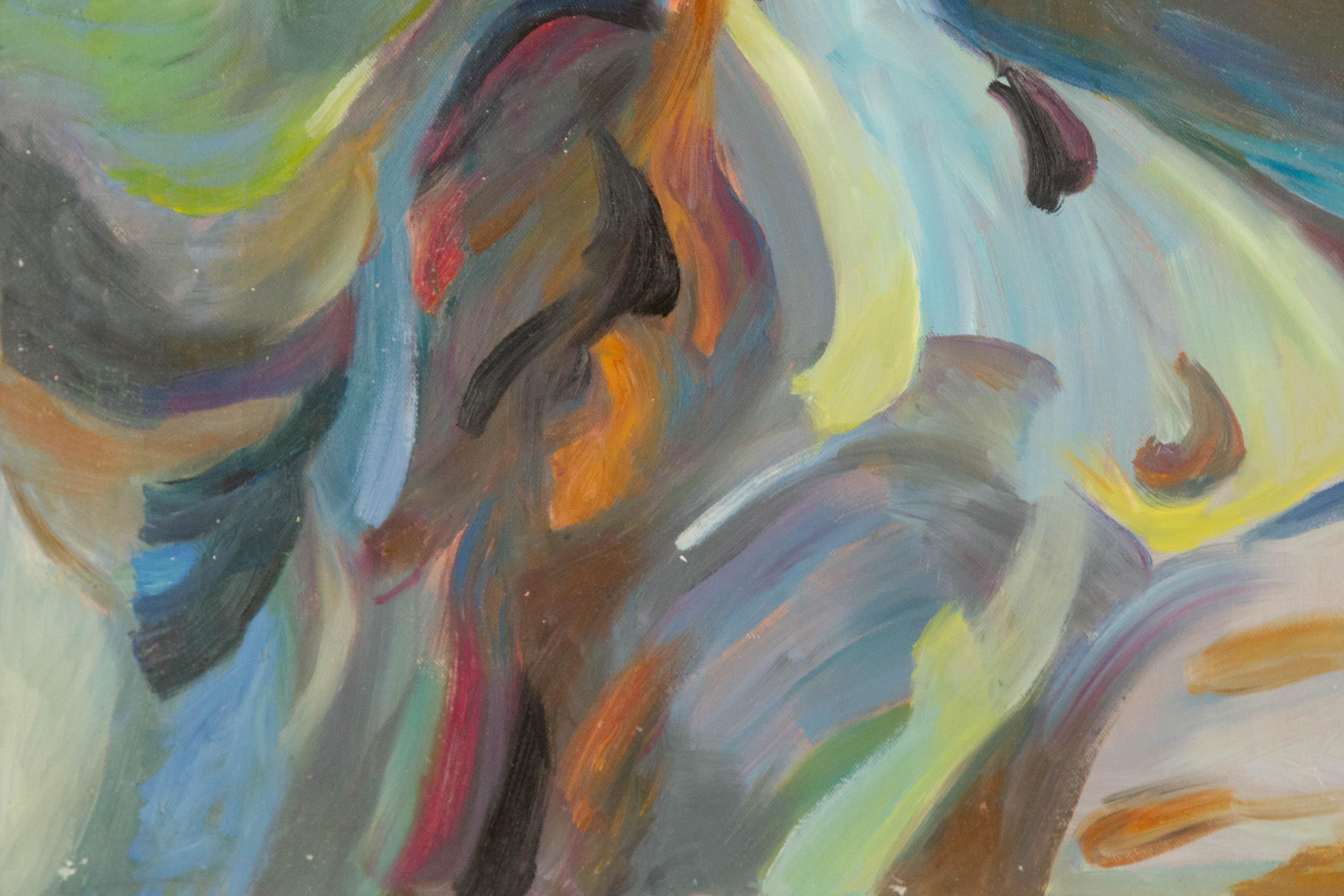 Zhiqin Yu Abstract Original Oil On Canvas 