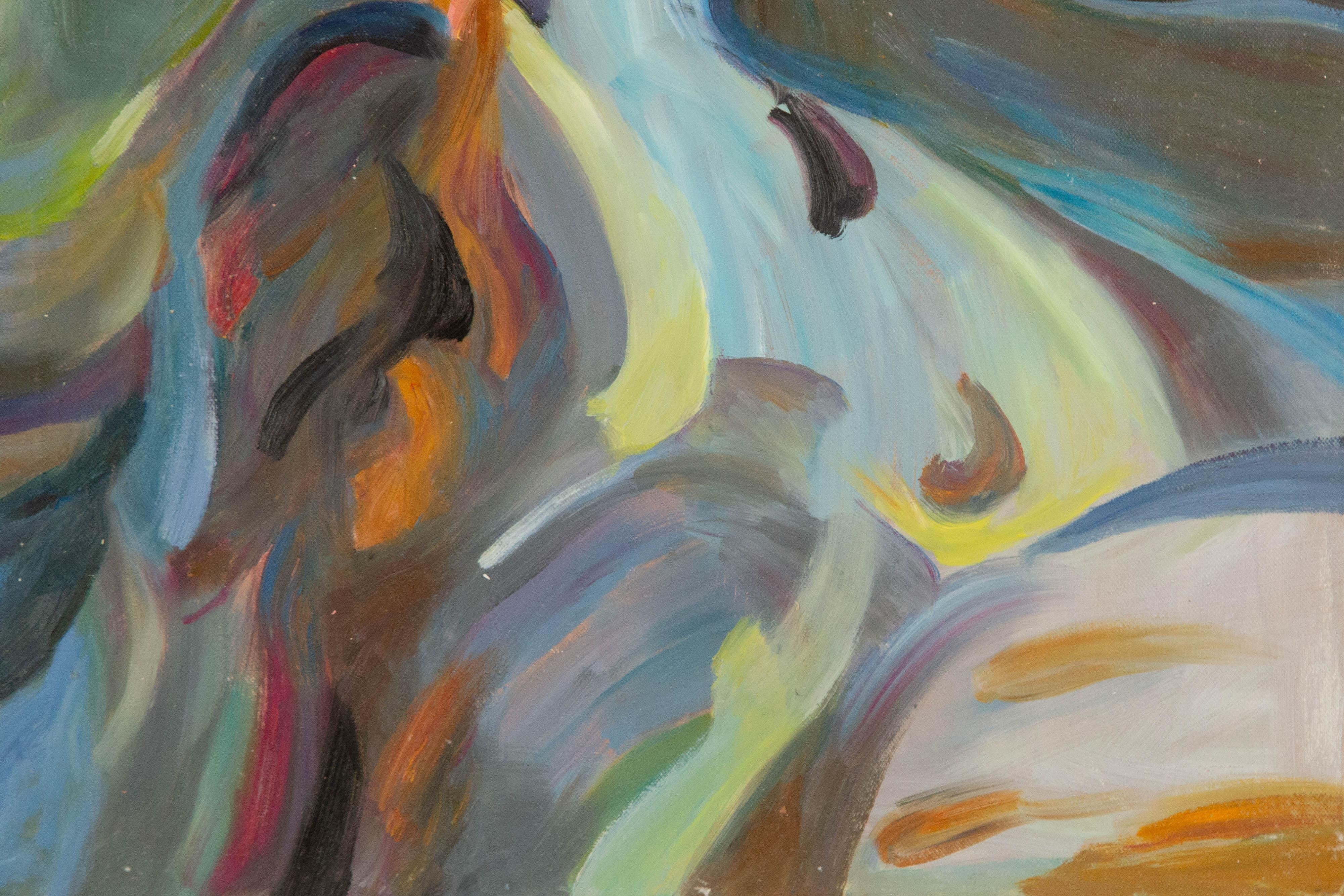 Zhiqin Yu Abstract Original Oil On Canvas 