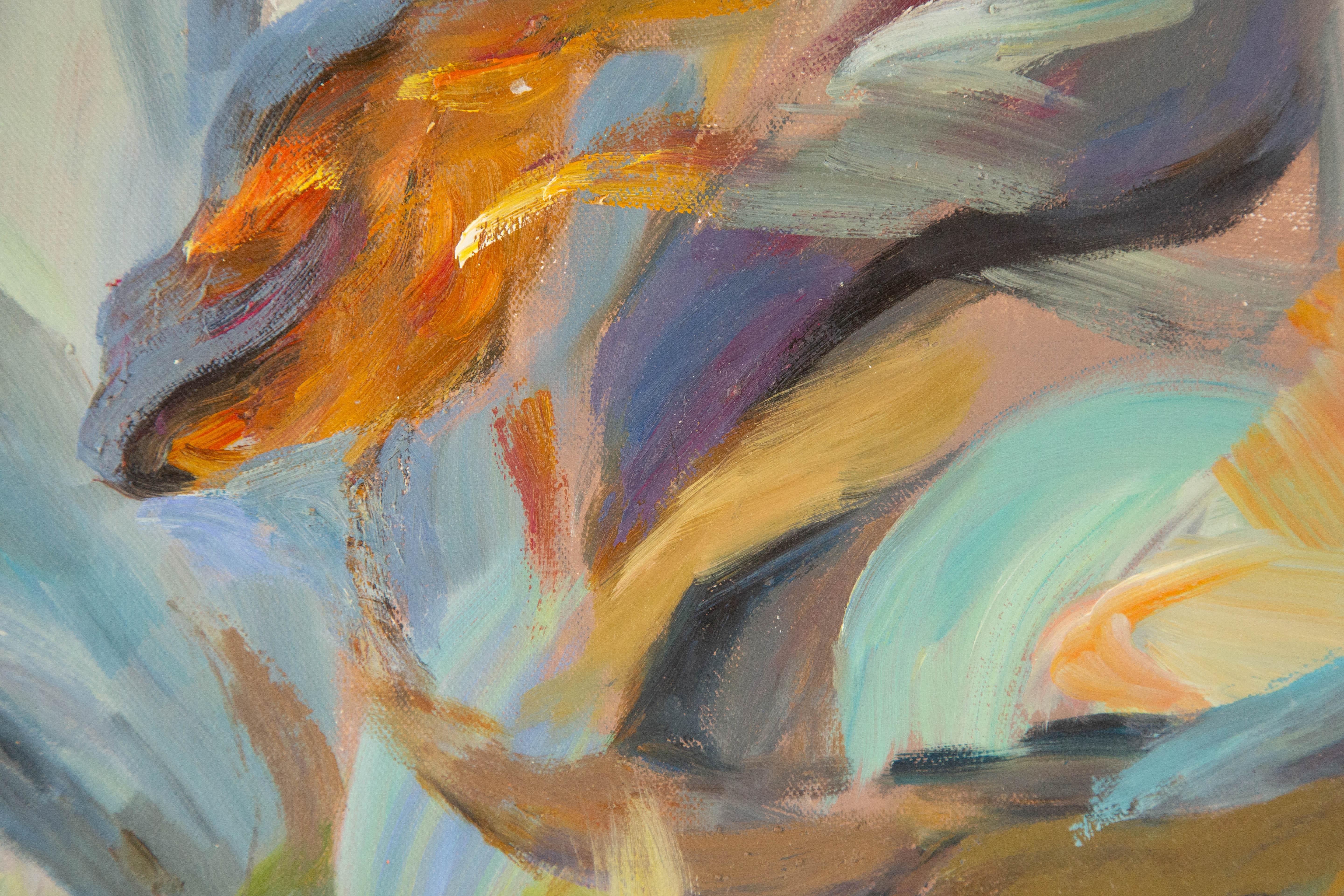 Zhiqin Yu Abstract Original Oil On Canvas 