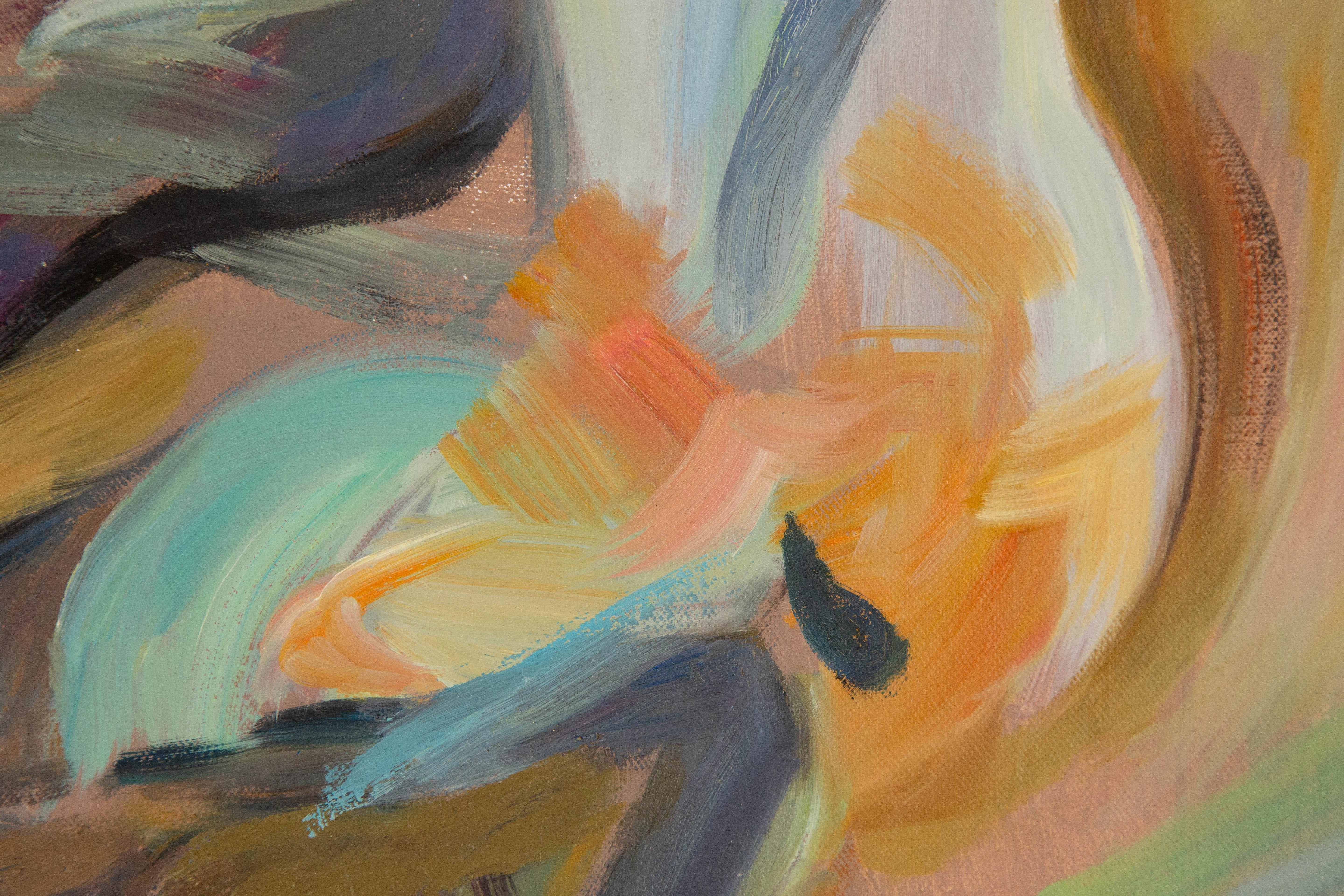 Zhiqin Yu Abstract Original Oil On Canvas 