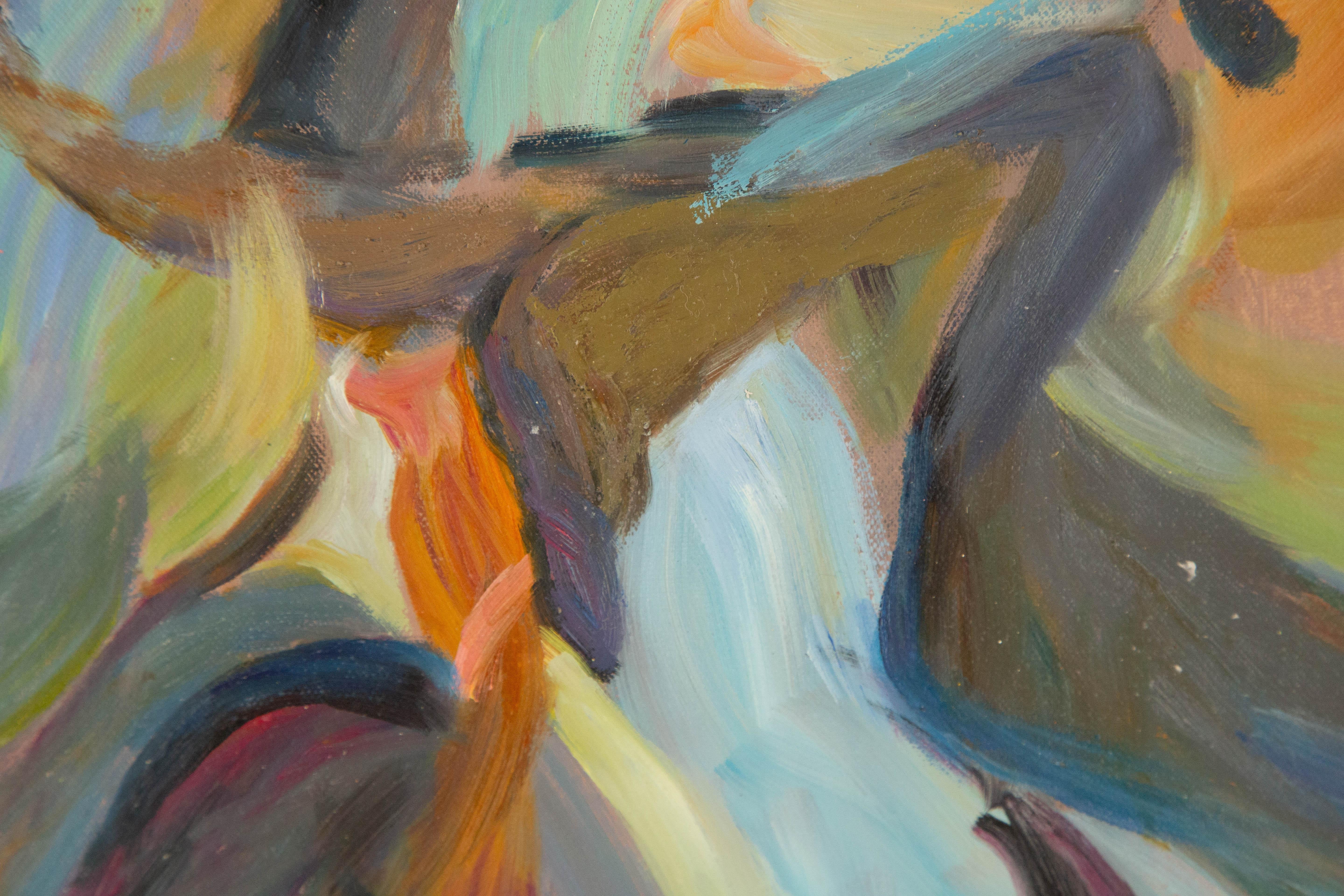 Zhiqin Yu Abstract Original Oil On Canvas 