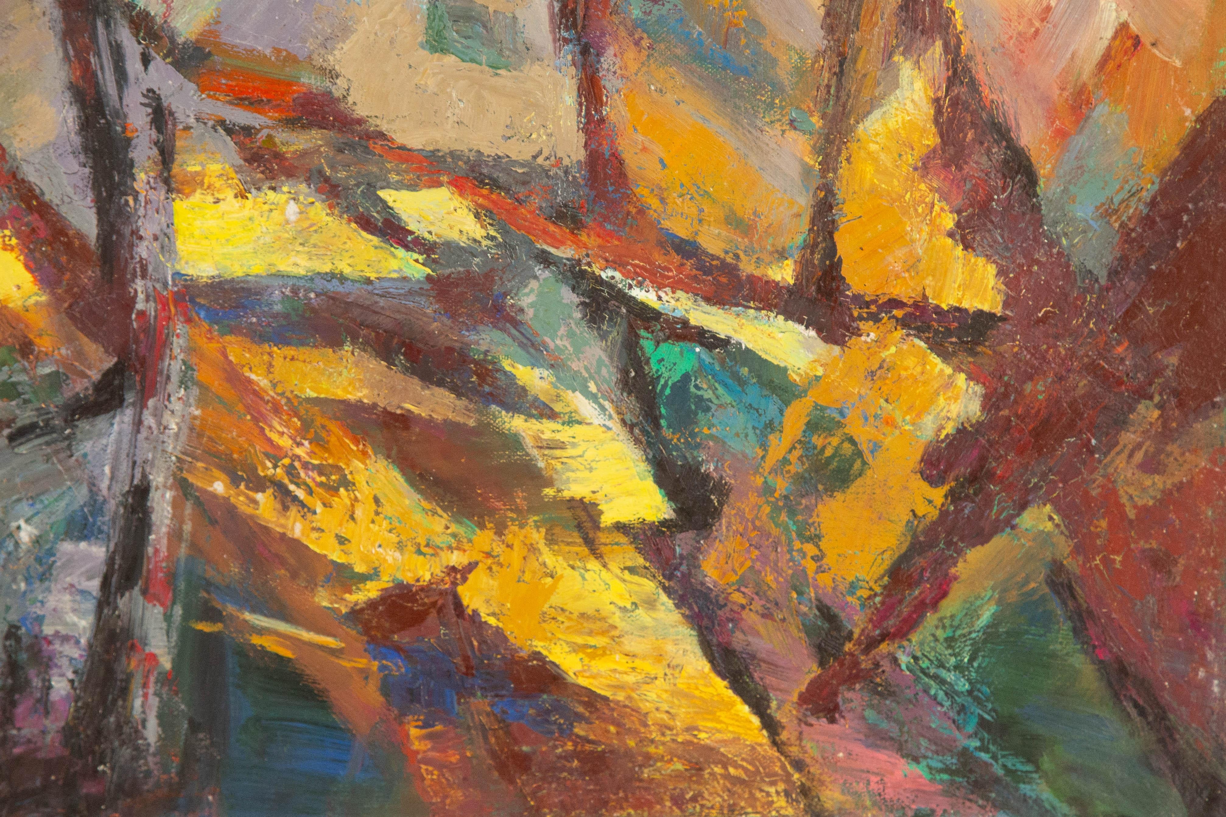 Huile sur toile abstraite originale de Zhiqin Yu, Unrestrained en vente 2