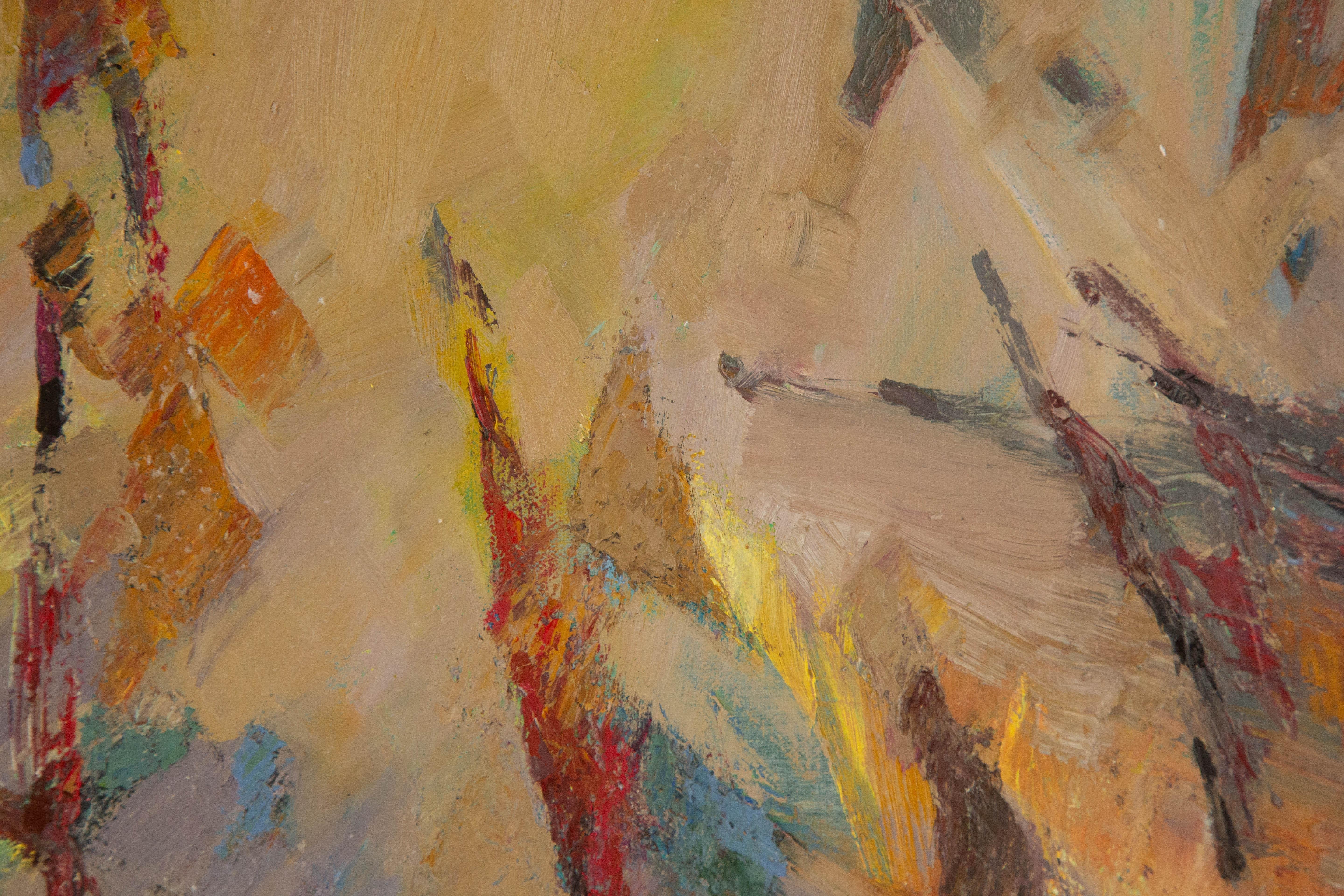 Huile sur toile abstraite originale de Zhiqin Yu, Unrestrained en vente 4