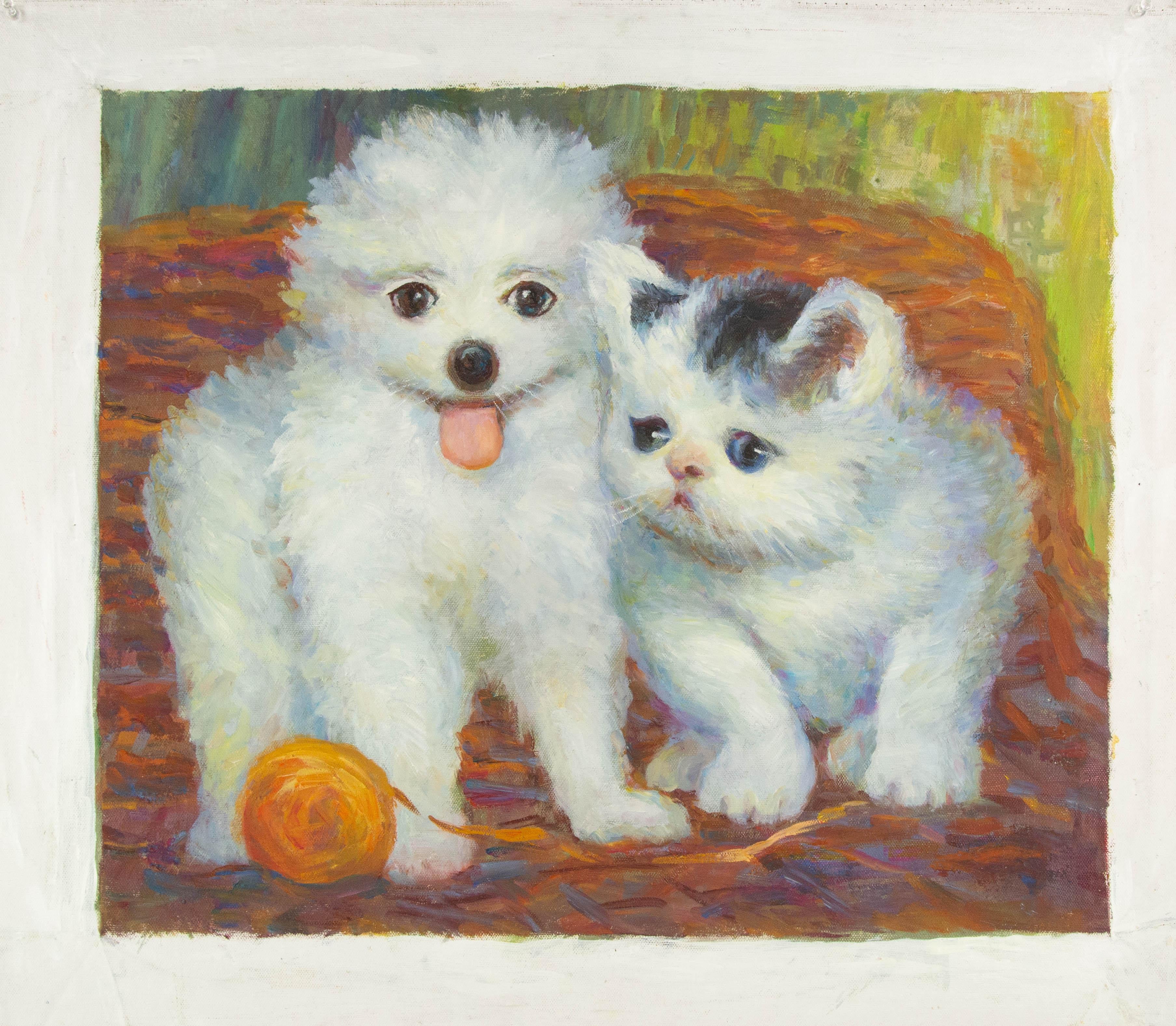 Zhiqin Yu Animal Original Oil On Canvas 