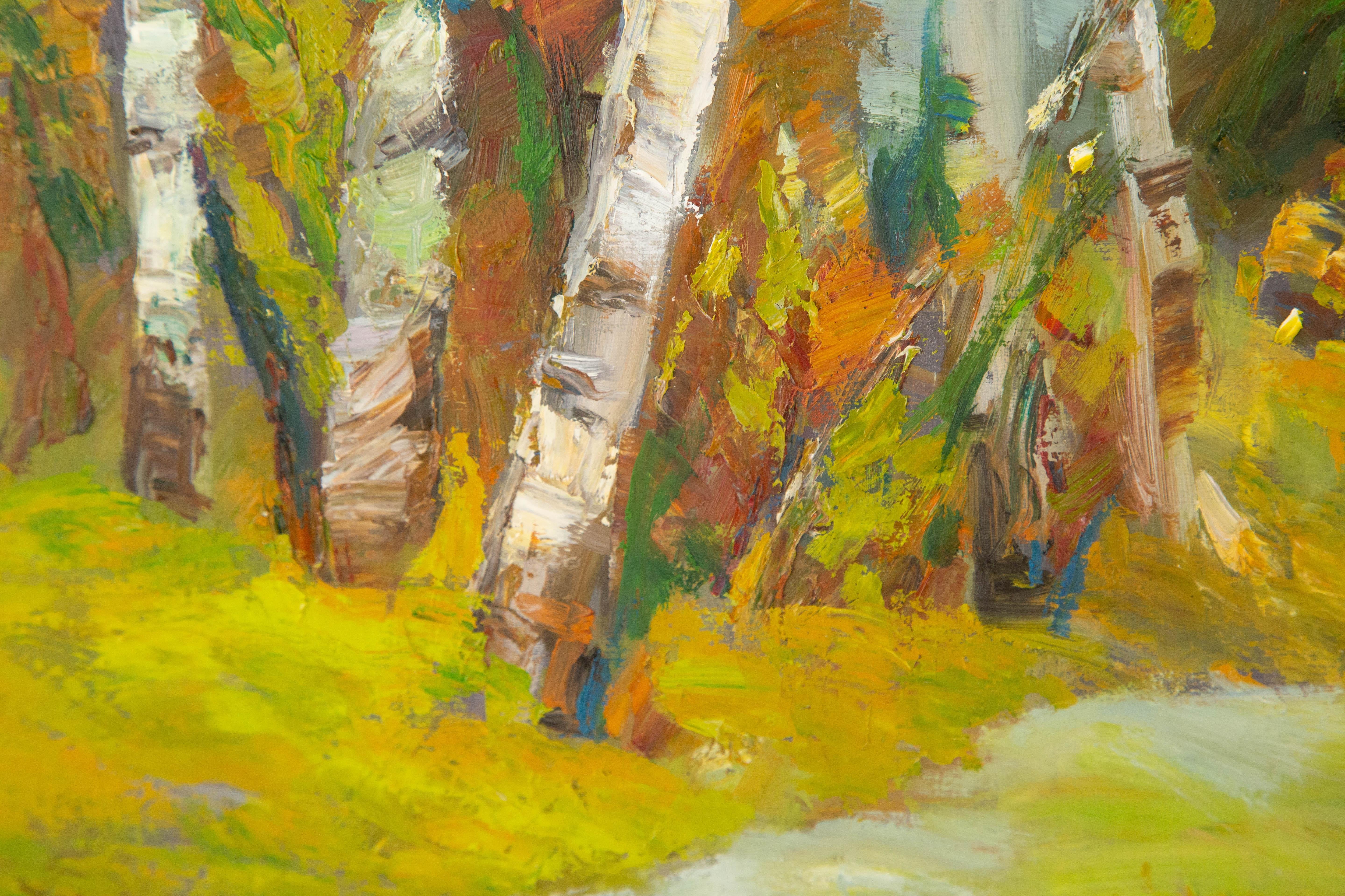Zhiqin Yu Landscape Original Oil On Canvas 