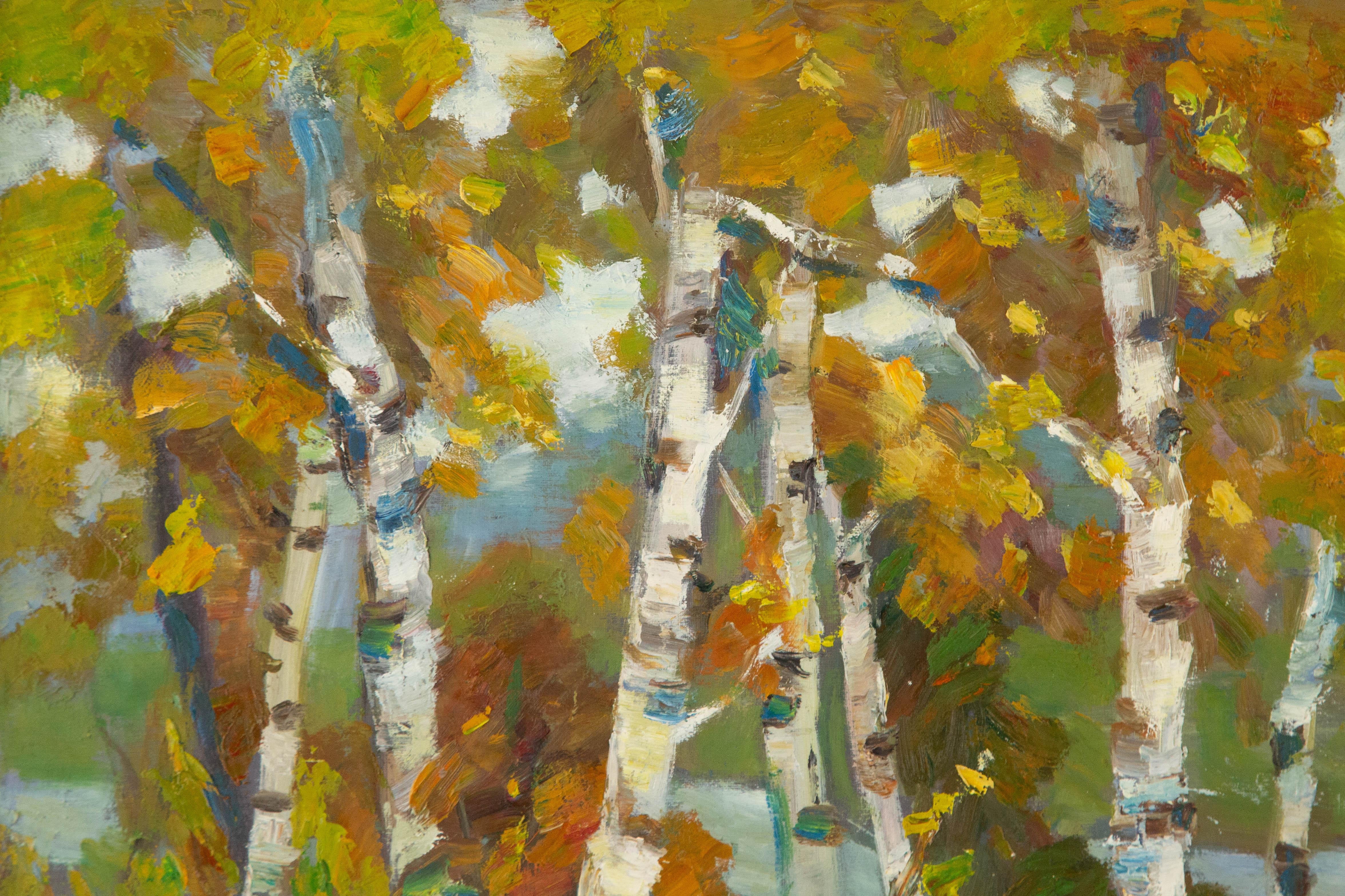 Zhiqin Yu Landscape Original Oil On Canvas 
