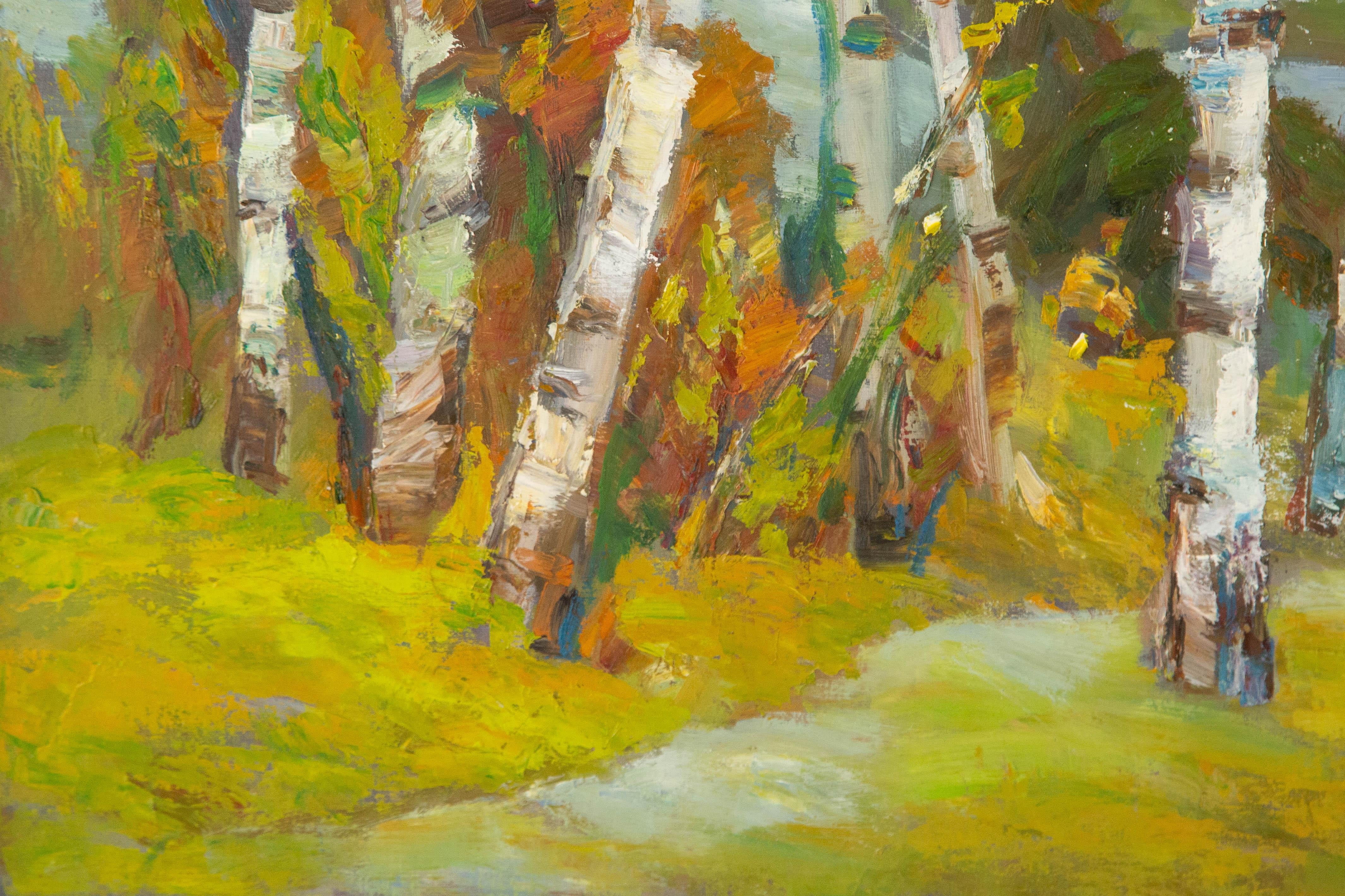 Zhiqin Yu Landscape Original Oil On Canvas 
