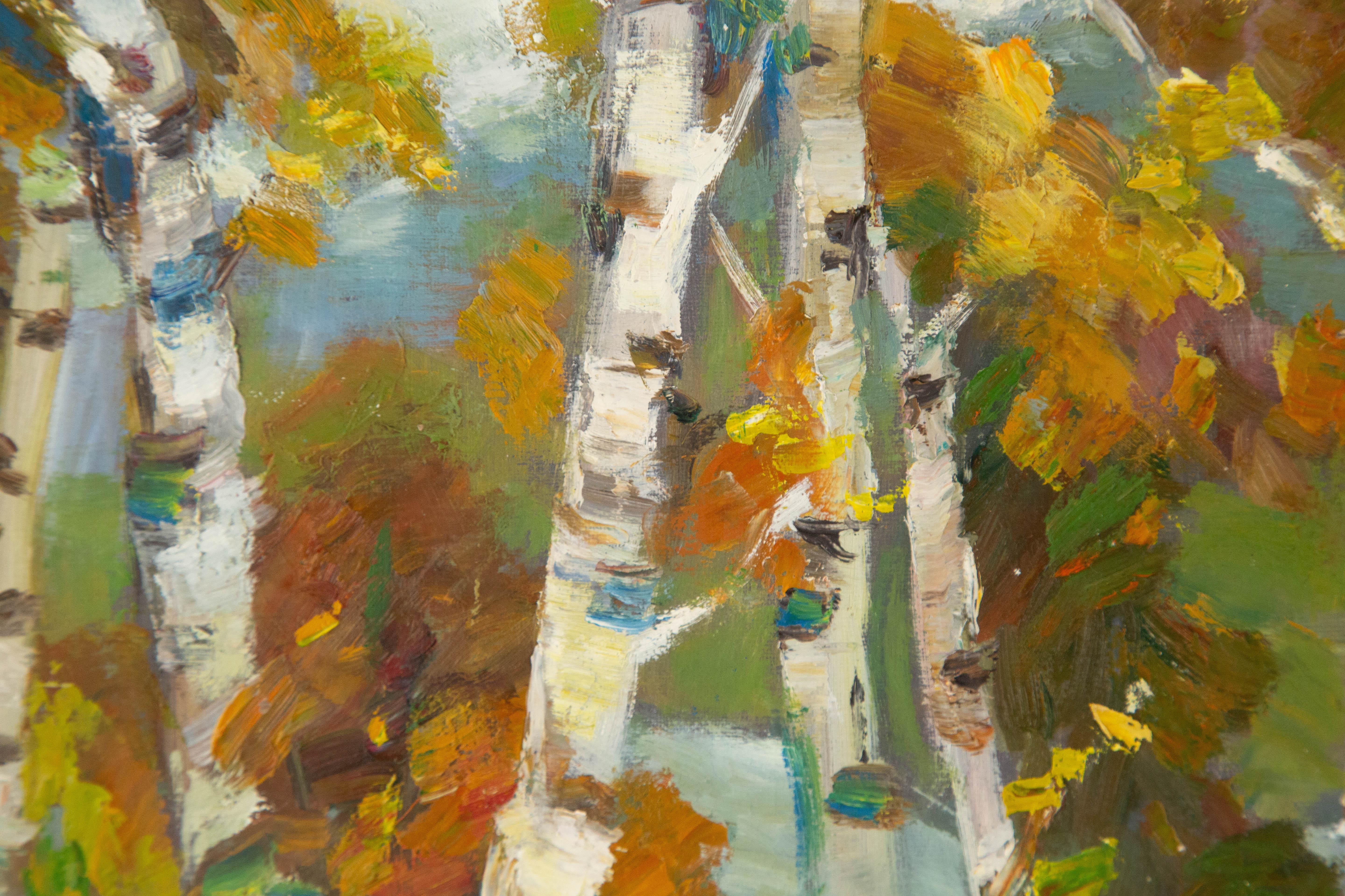 Zhiqin Yu Landscape Original Oil On Canvas 