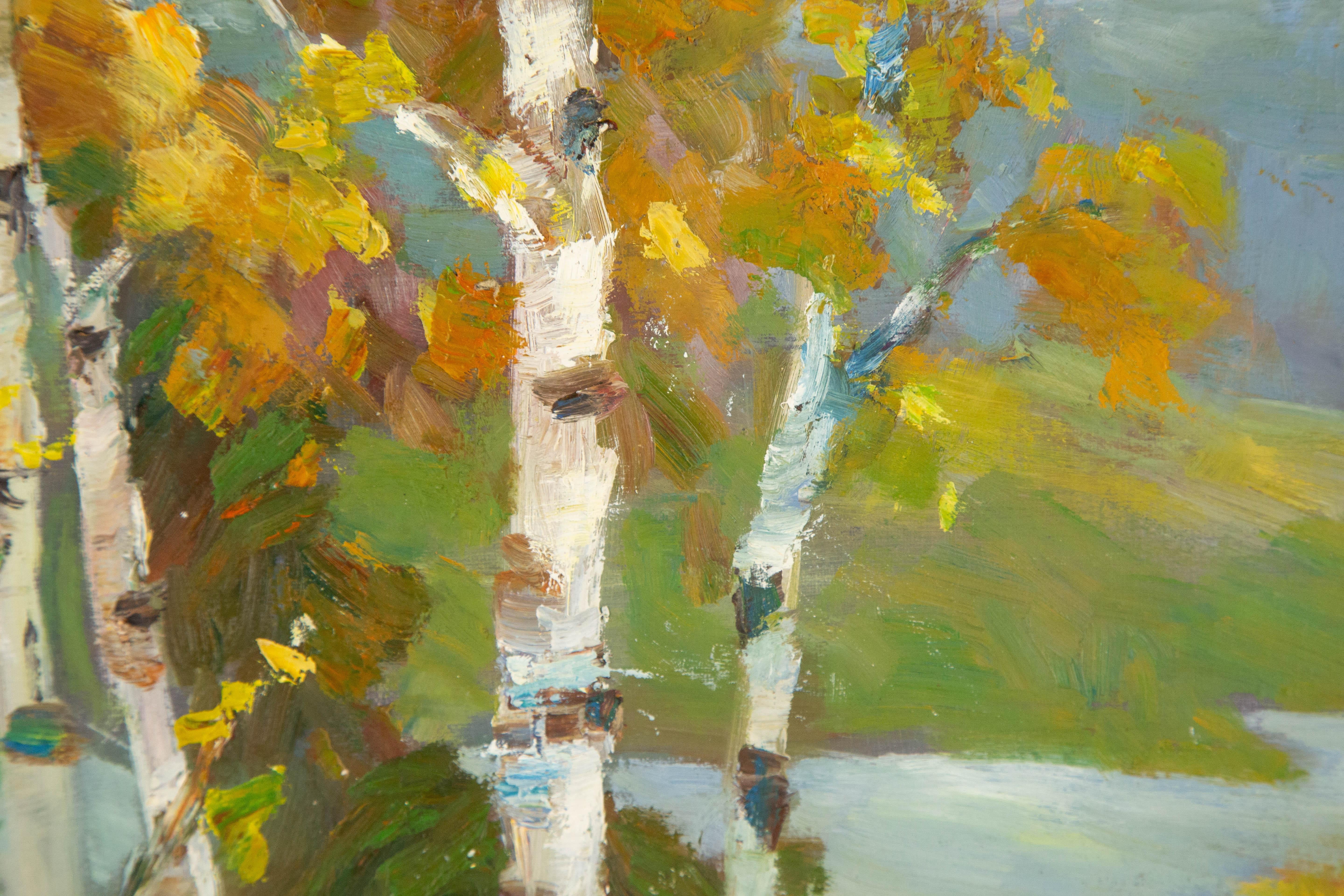Zhiqin Yu Landscape Original Oil On Canvas 