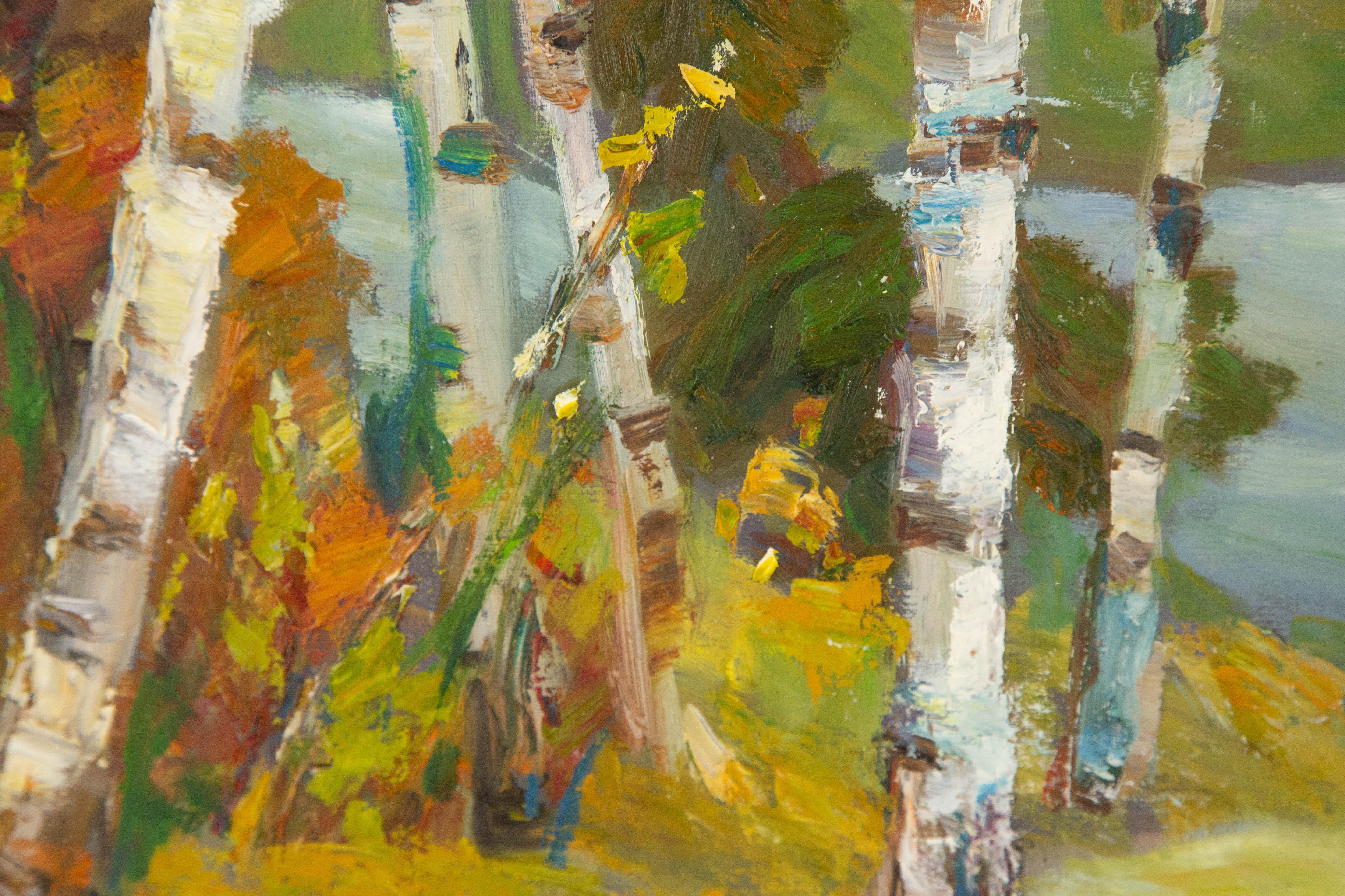 Zhiqin Yu Landscape Original Oil On Canvas 