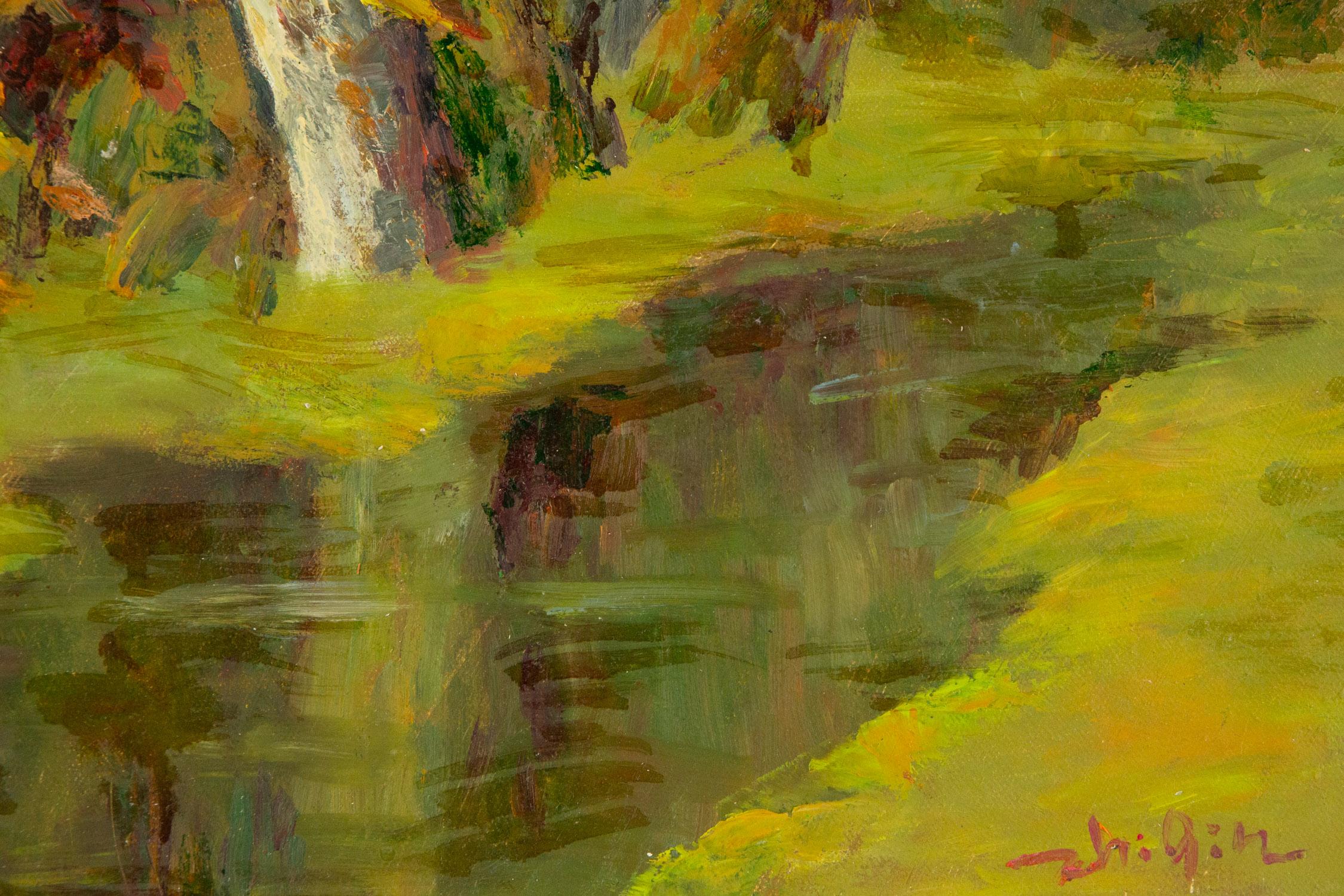 ZhiQin Yu Landscape Original Oil On Canvas 