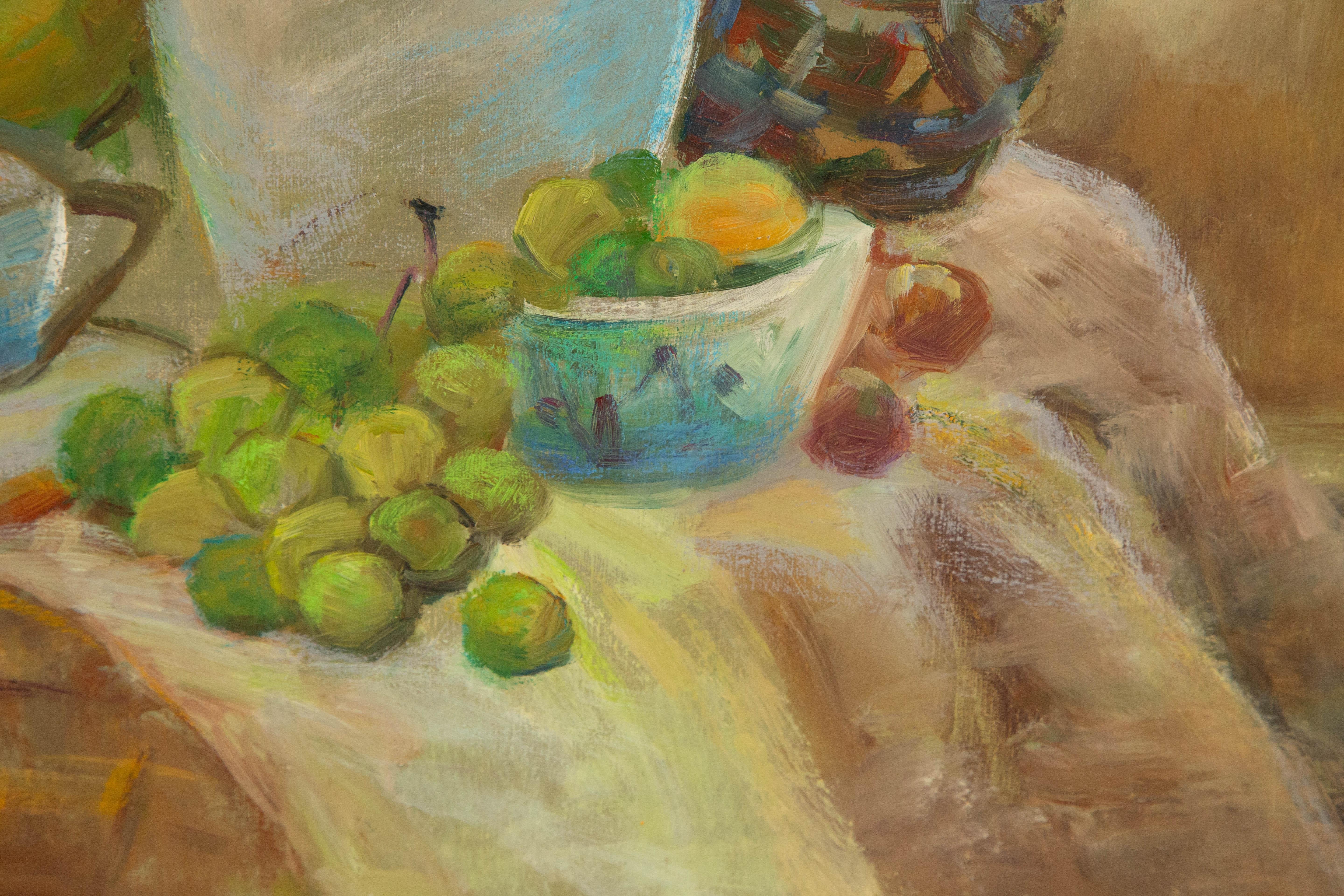 Zhiqin Yu Nature morte originale à l'huile sur toile 