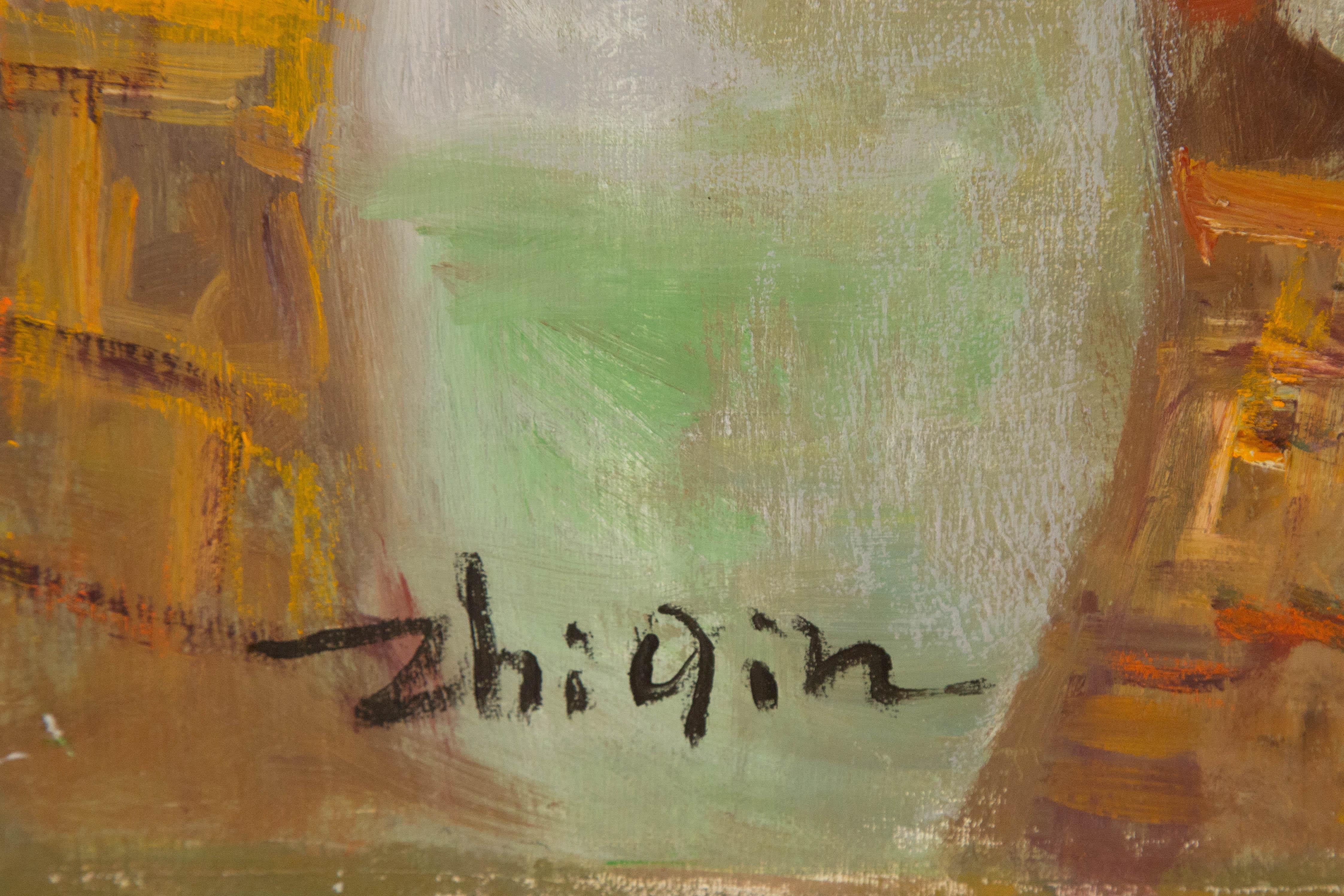 Zhiqin Yu Nature morte originale à l'huile sur toile 