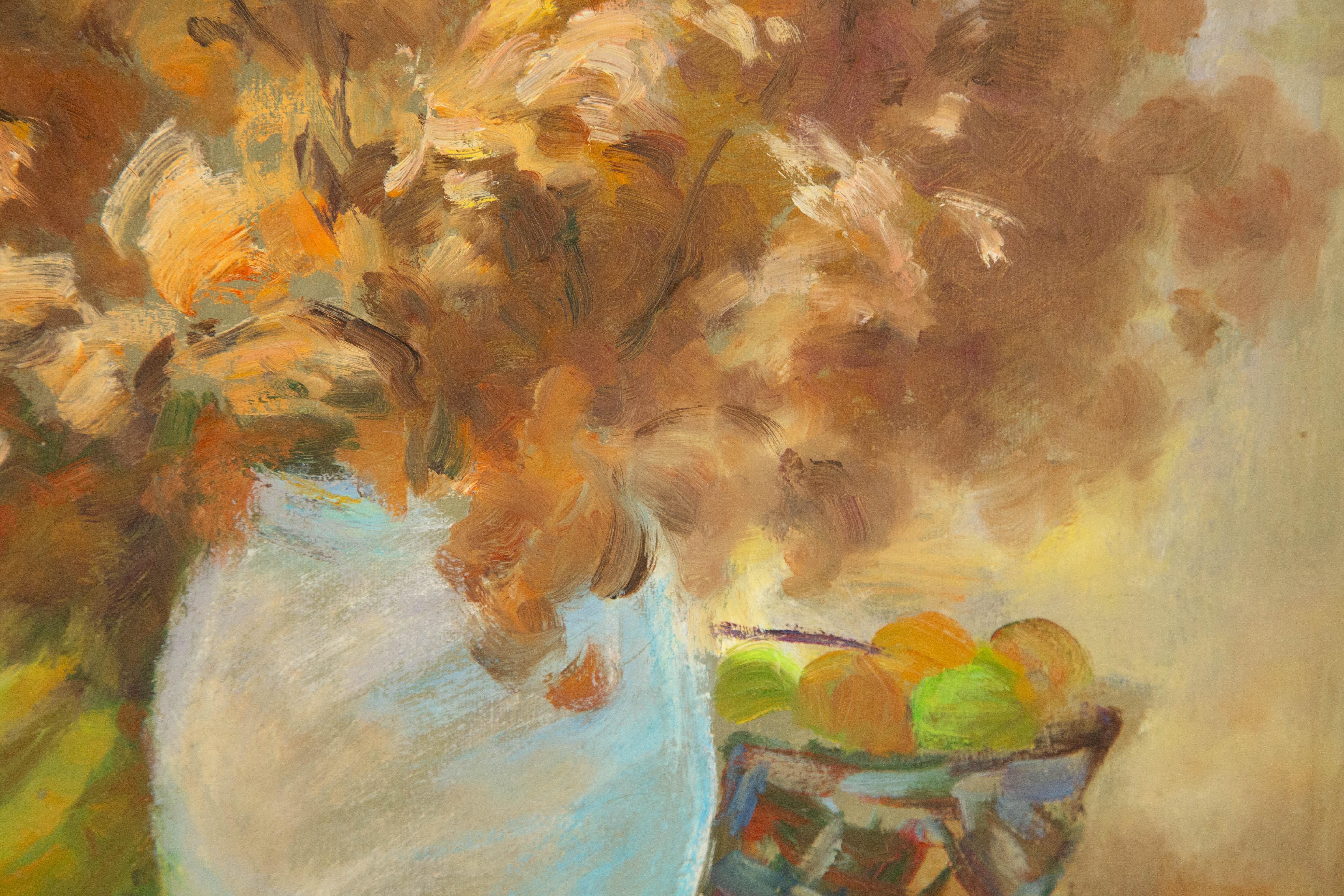 Zhiqin Yu Nature morte originale à l'huile sur toile 