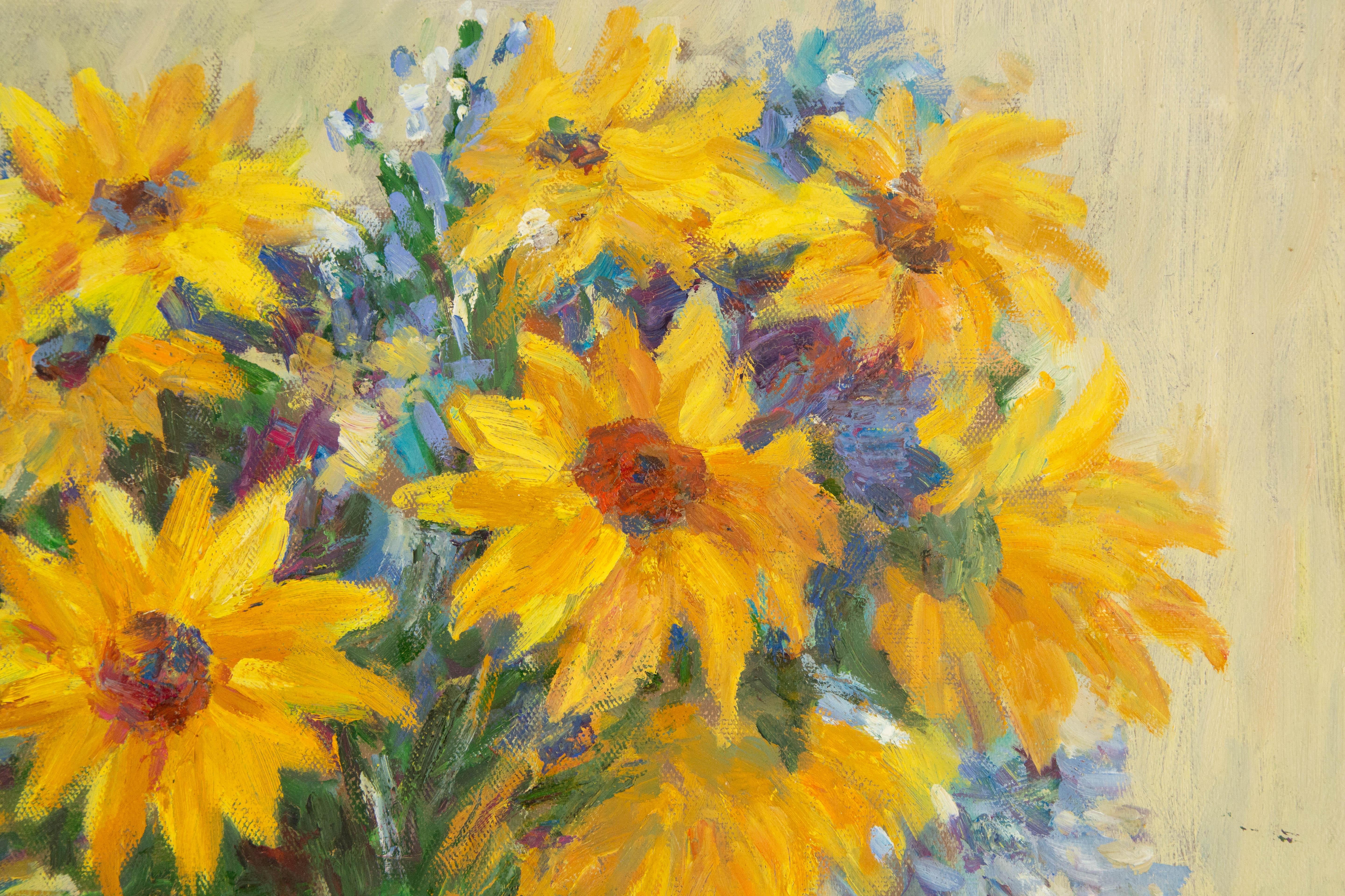  Titel: Blume am Fenster
 Medium: Öl auf Leinwand
 Größe: 19 x 23 Zoll
 Rahmen: Einrahmungsmöglichkeiten vorhanden!
 Zustand: Das Gemälde scheint in ausgezeichnetem Zustand zu sein.
 Hinweis: Dieses Gemälde ist nicht aufgespannt.
 Jahr: 2010

