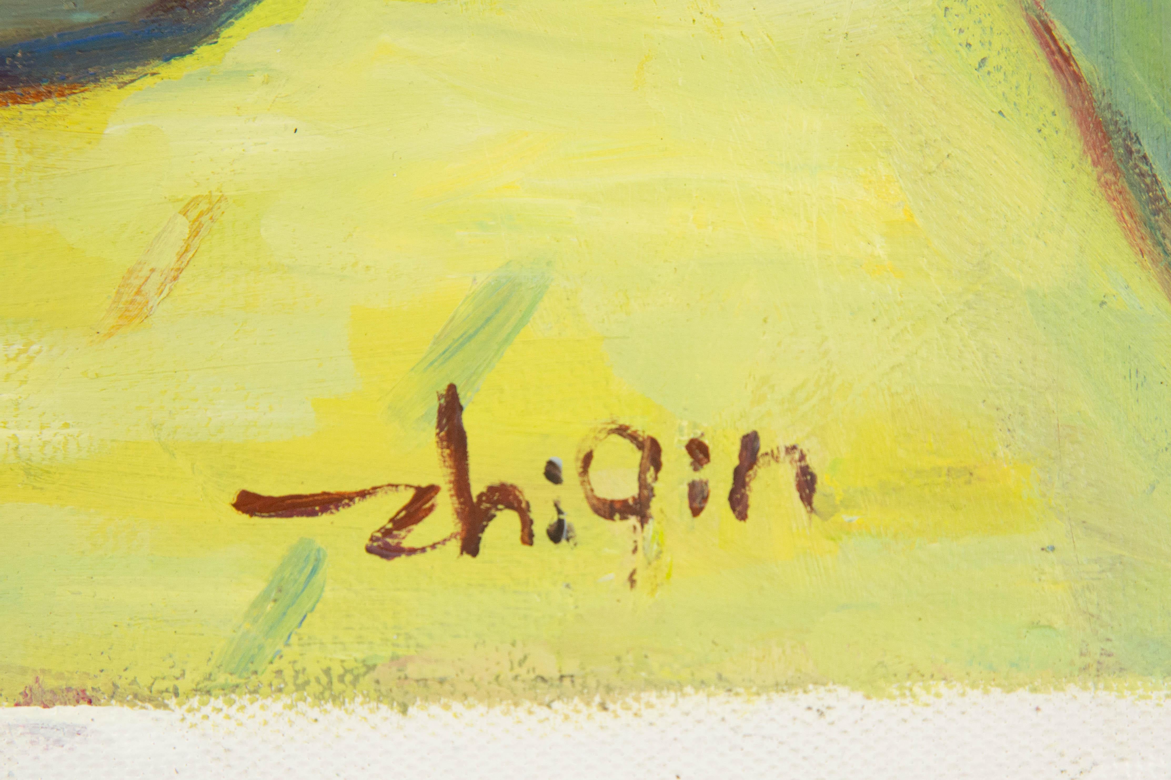 Zhiqin Yu Stillleben Original Ölgemälde auf Leinwand „Fragrant“ im Angebot 3