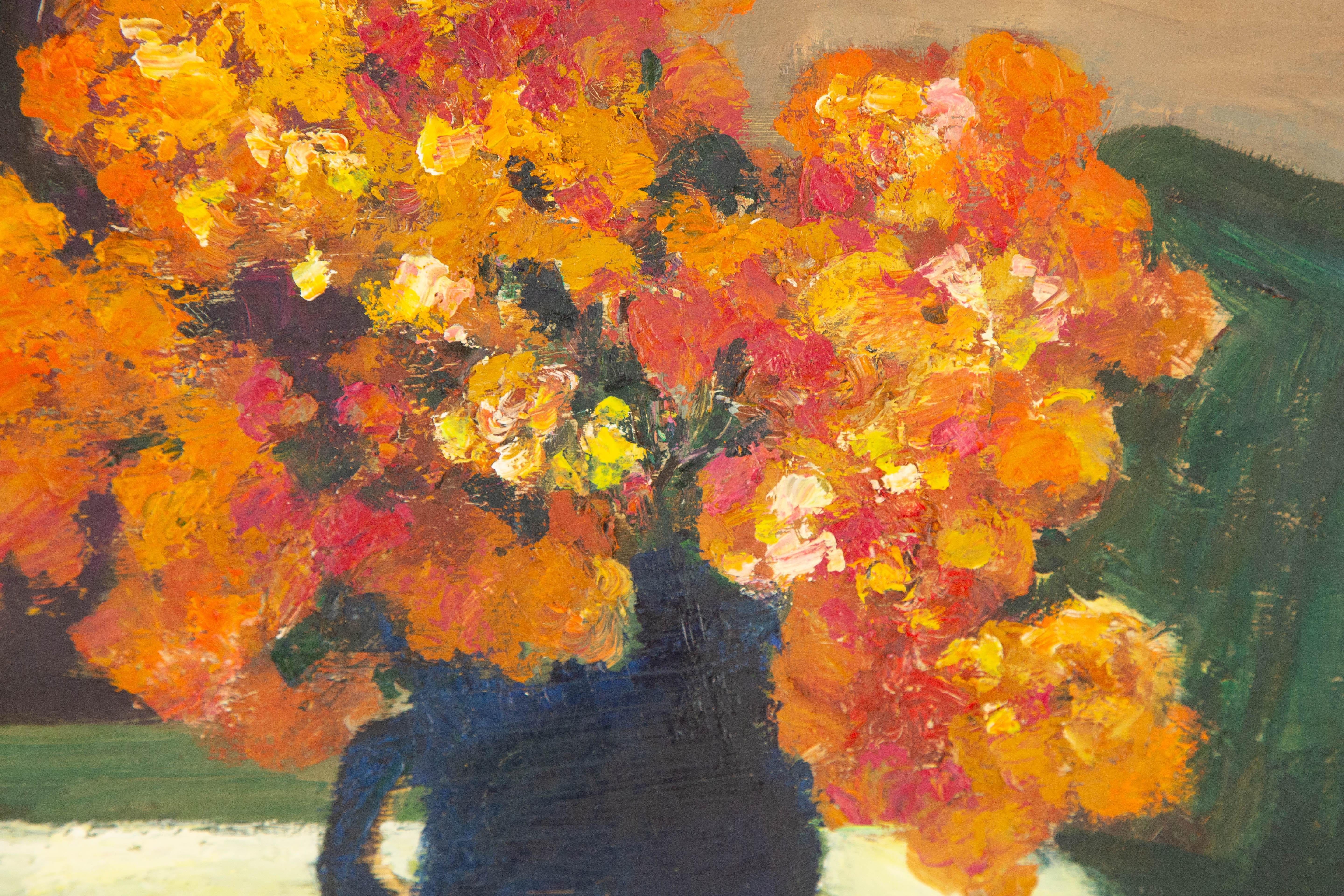 Zhiqin Yu Stillleben Original Ölgemälde auf Leinwand „Der Duft einer Blume“ im Angebot 5