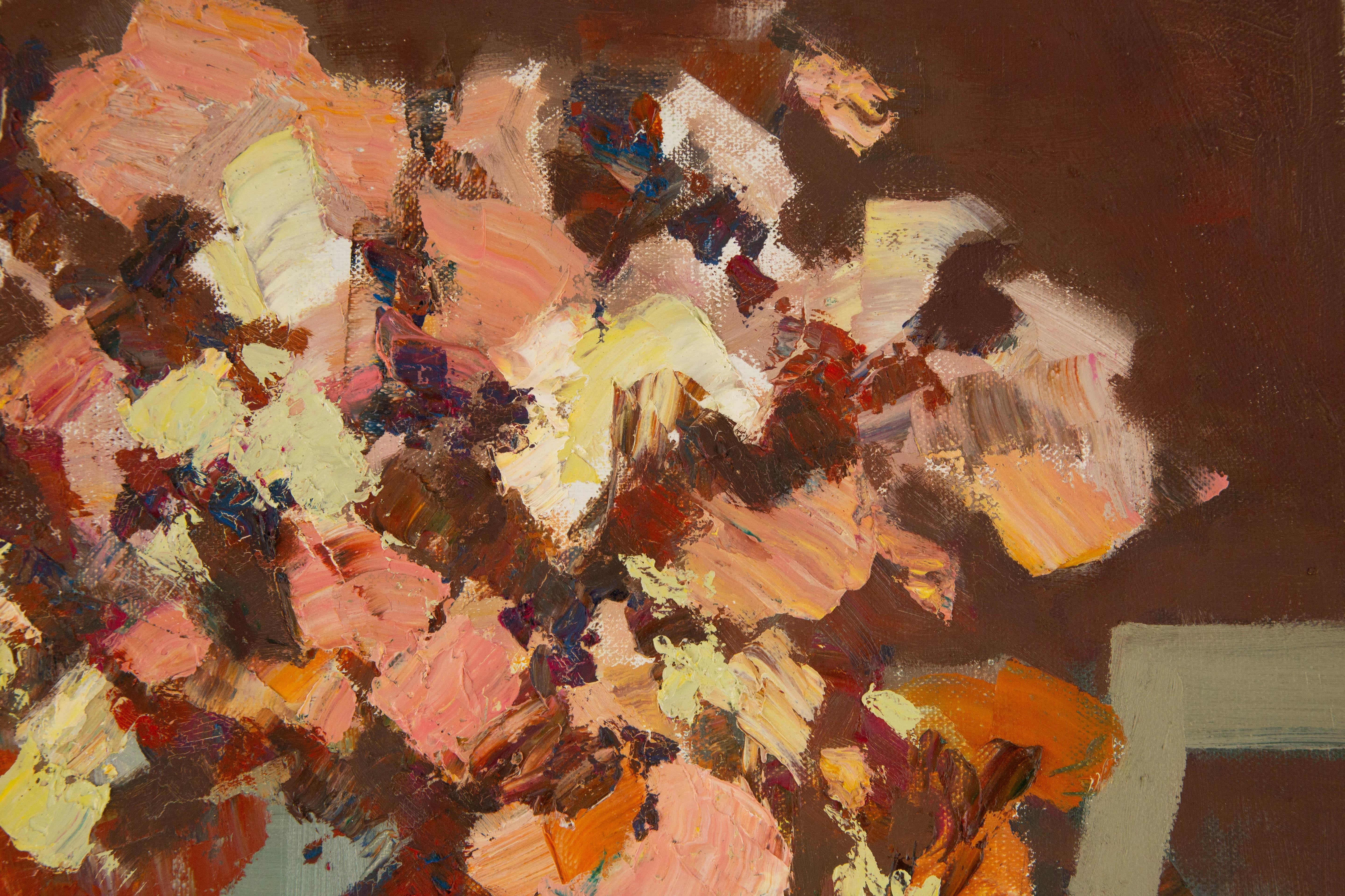 Zhiqin Yu Stillleben, Original-Ölgemälde „Verlorene Schönheit“, Original (Braun), Still-Life Painting, von ZhiQin Yu