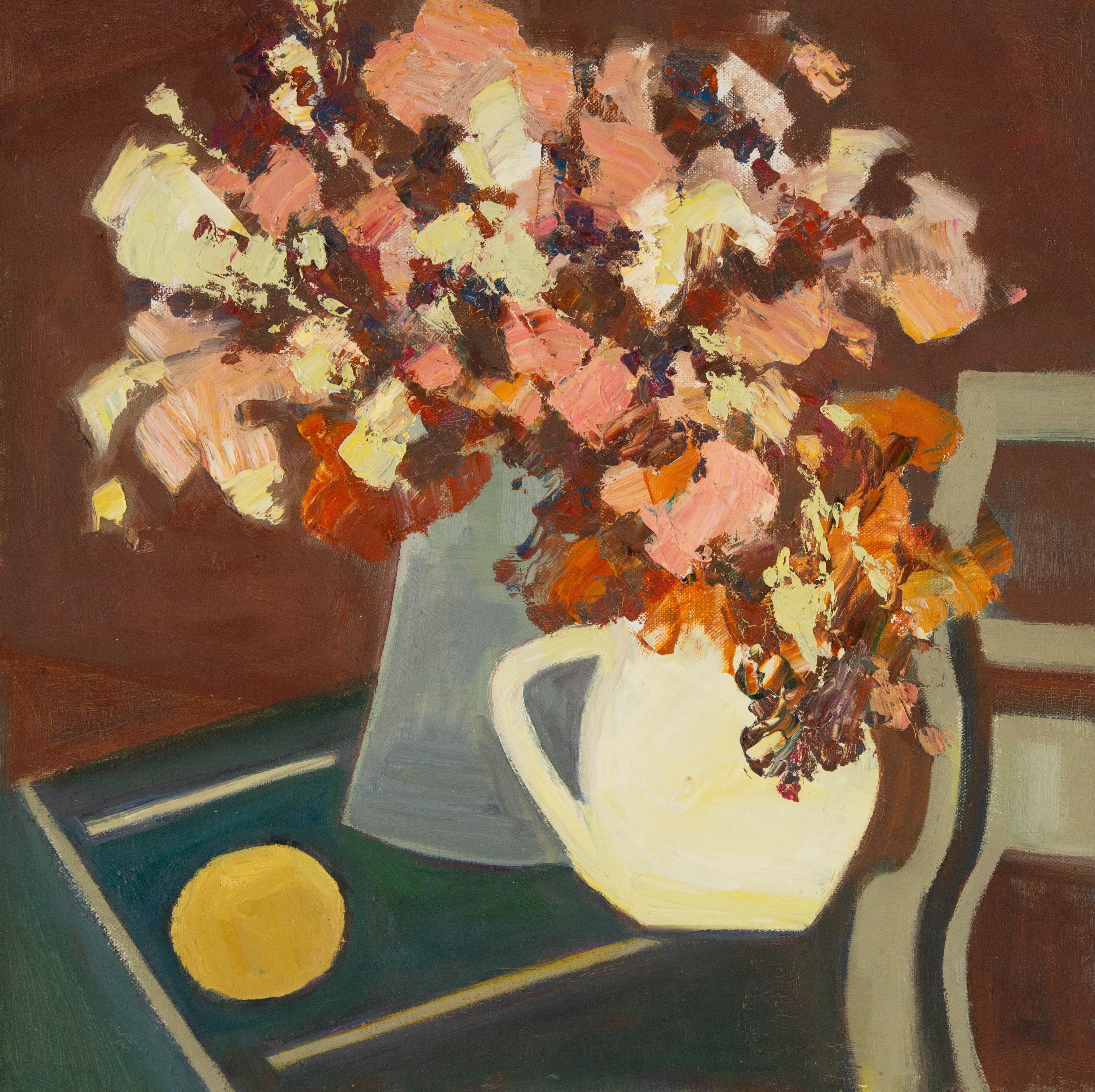 ZhiQin Yu Still-Life Painting – Zhiqin Yu Stillleben, Original-Ölgemälde „Verlorene Schönheit“, Original