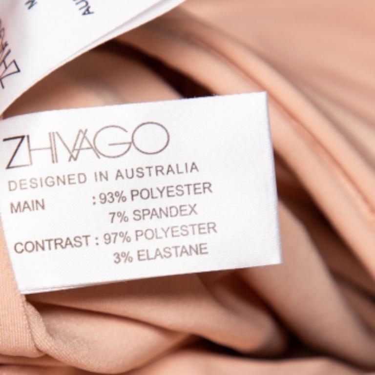 Zhivago Beige Knit Draped Faux Wrap Eye Of Horus Midi Dress M For Sale 3