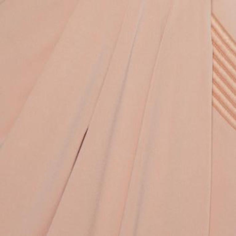 Zhivago Beige Knit Draped Faux Wrap Eye Of Horus Midi Dress M For Sale 4