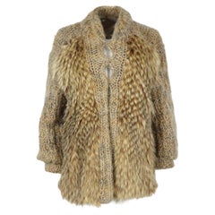 Zhivago Fox Fur Paneled Knitted Jacket Large