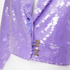 ZHIVAGO That Old Houdini Magic purple pink heat activated sequin jacket UK6 XS
