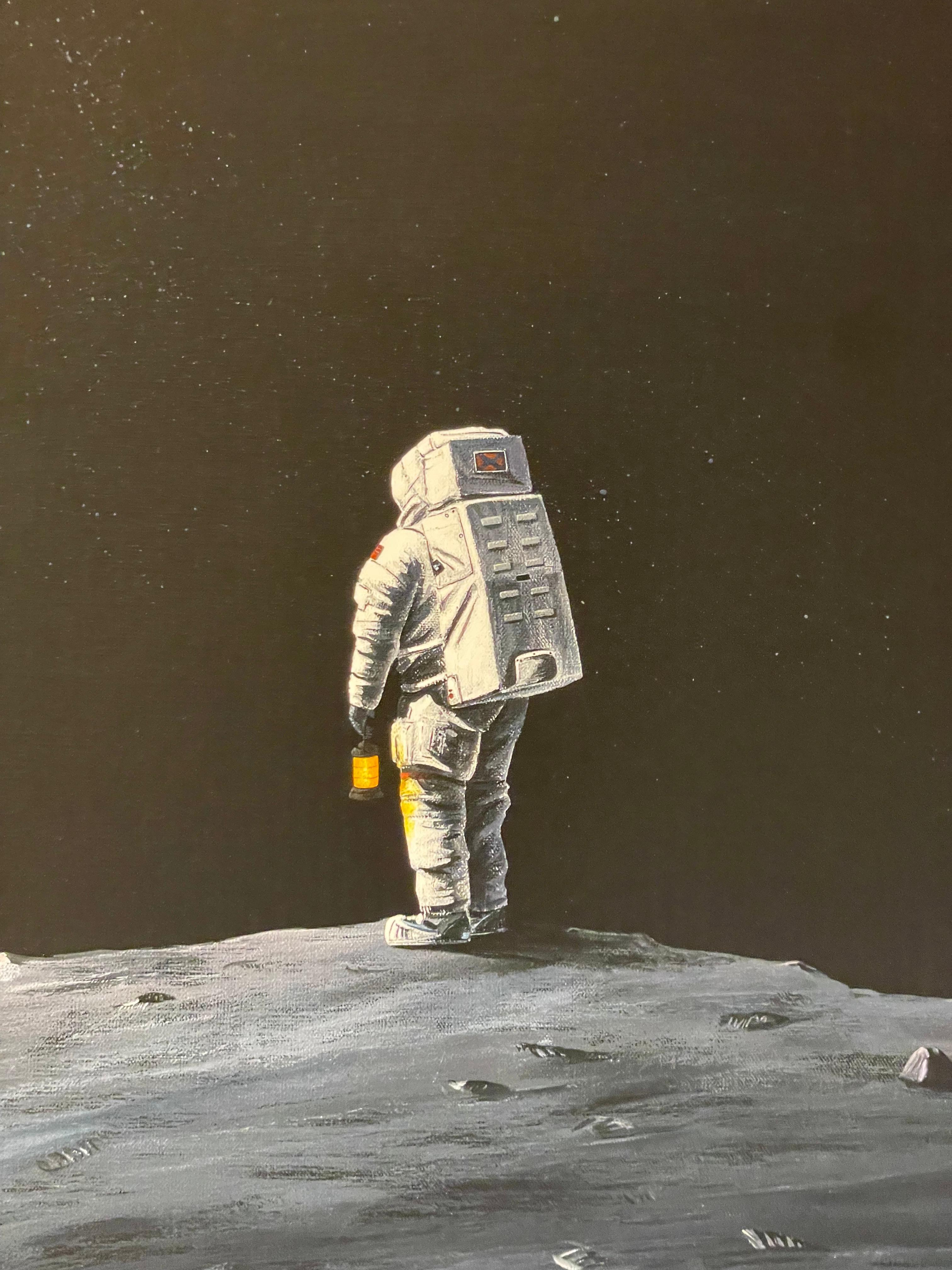 Jing Zhiyong „A Beacon“ Zeitgenössische Kunst Astronauten-Serie – Print von Zhiyong Jing