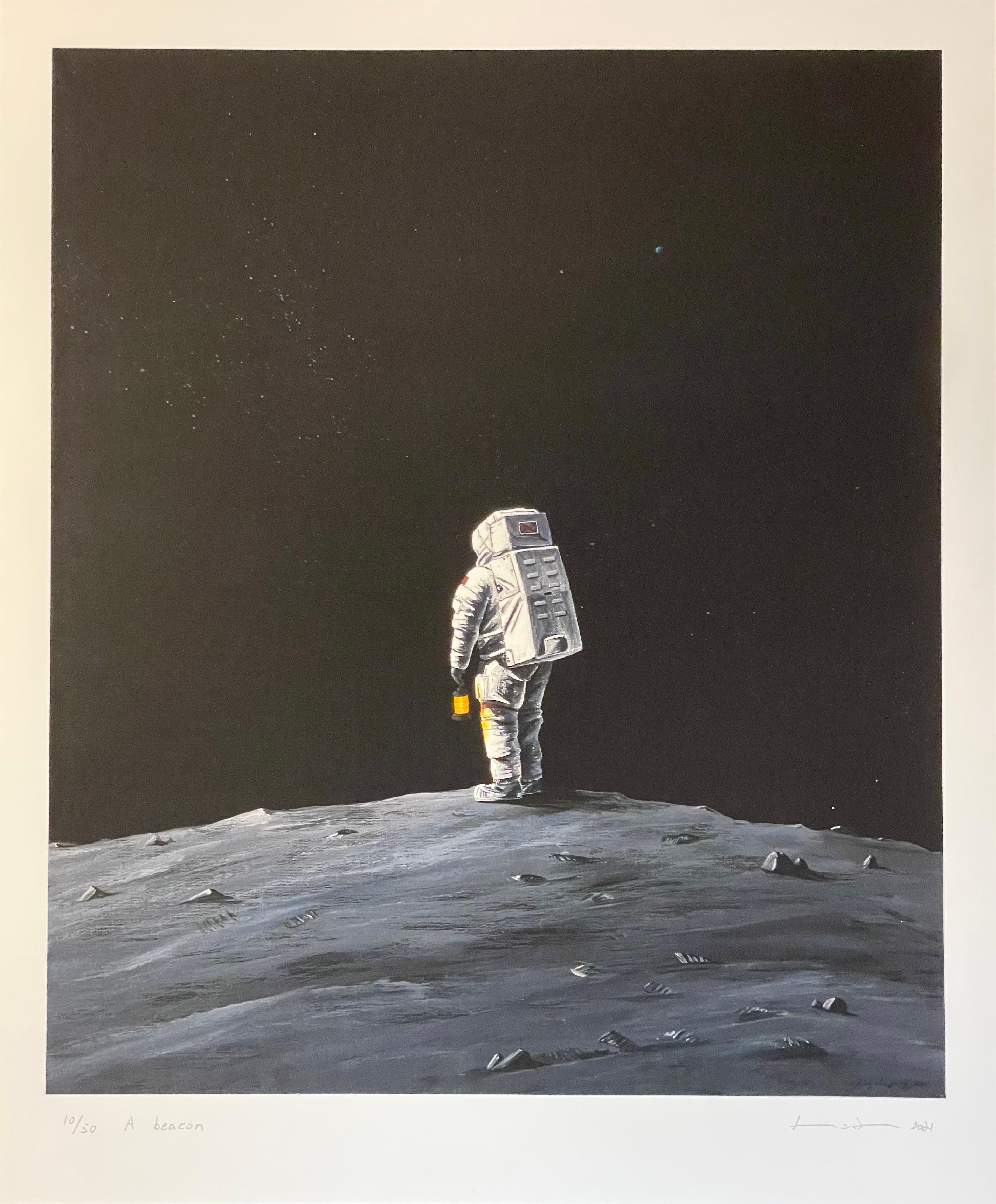 Jing Zhiyong „A Beacon“ Zeitgenössische Kunst Astronauten-Serie im Angebot 3