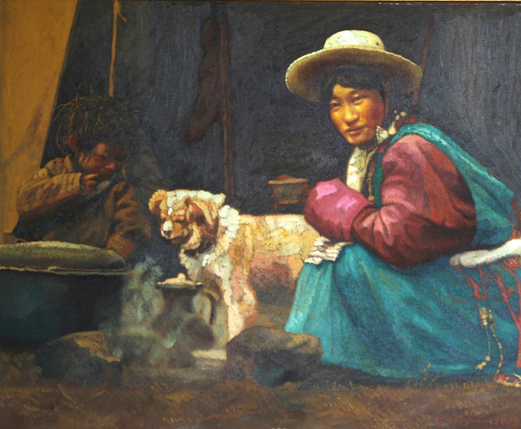 Tempo libero per la famiglia - Painting di Zhiyue Zheng