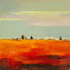 Zhizhi Cui Landscape Original Oil On Canvas "Orange Land"