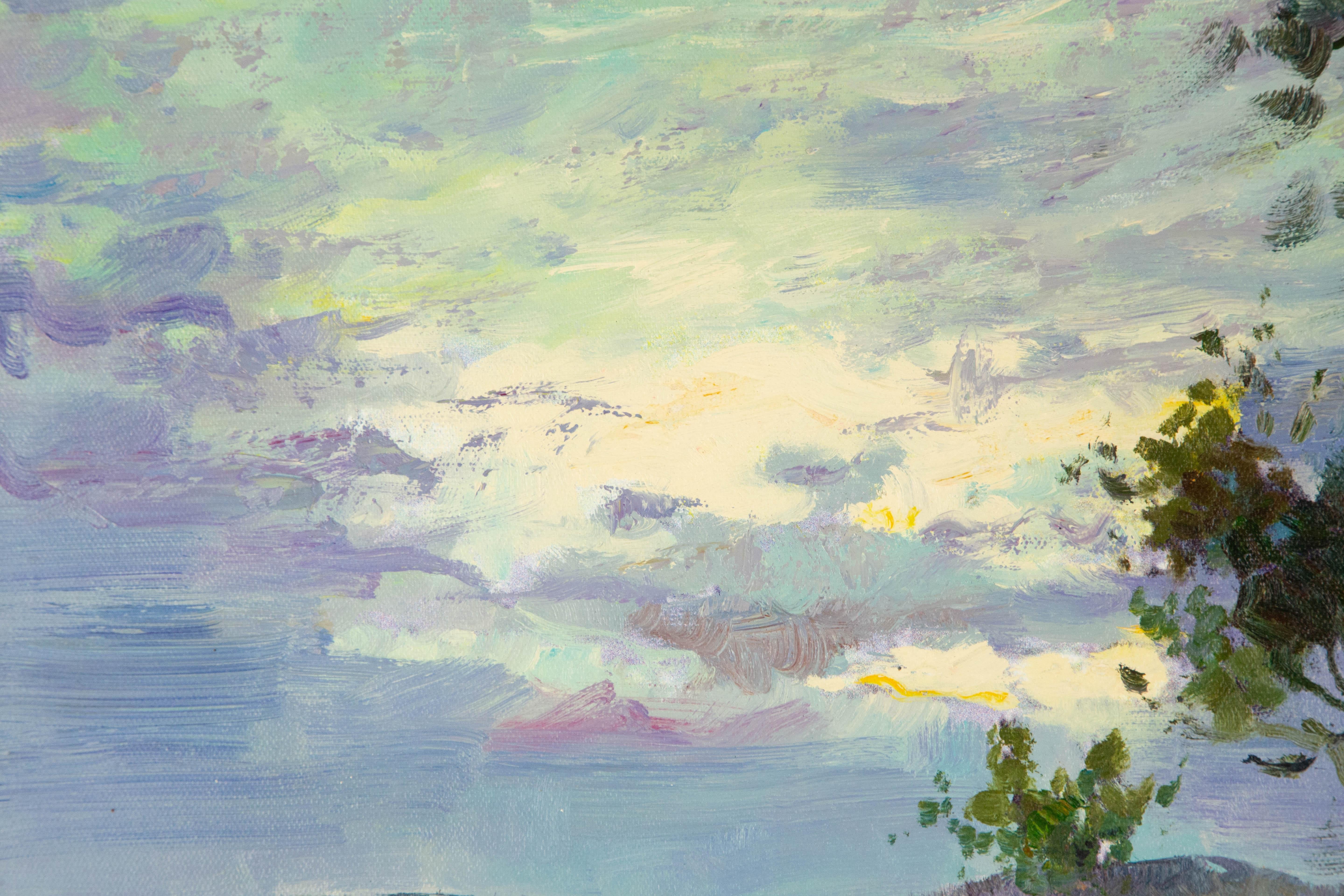 Zhongren Wang Landscape Original Oil On Canvas 