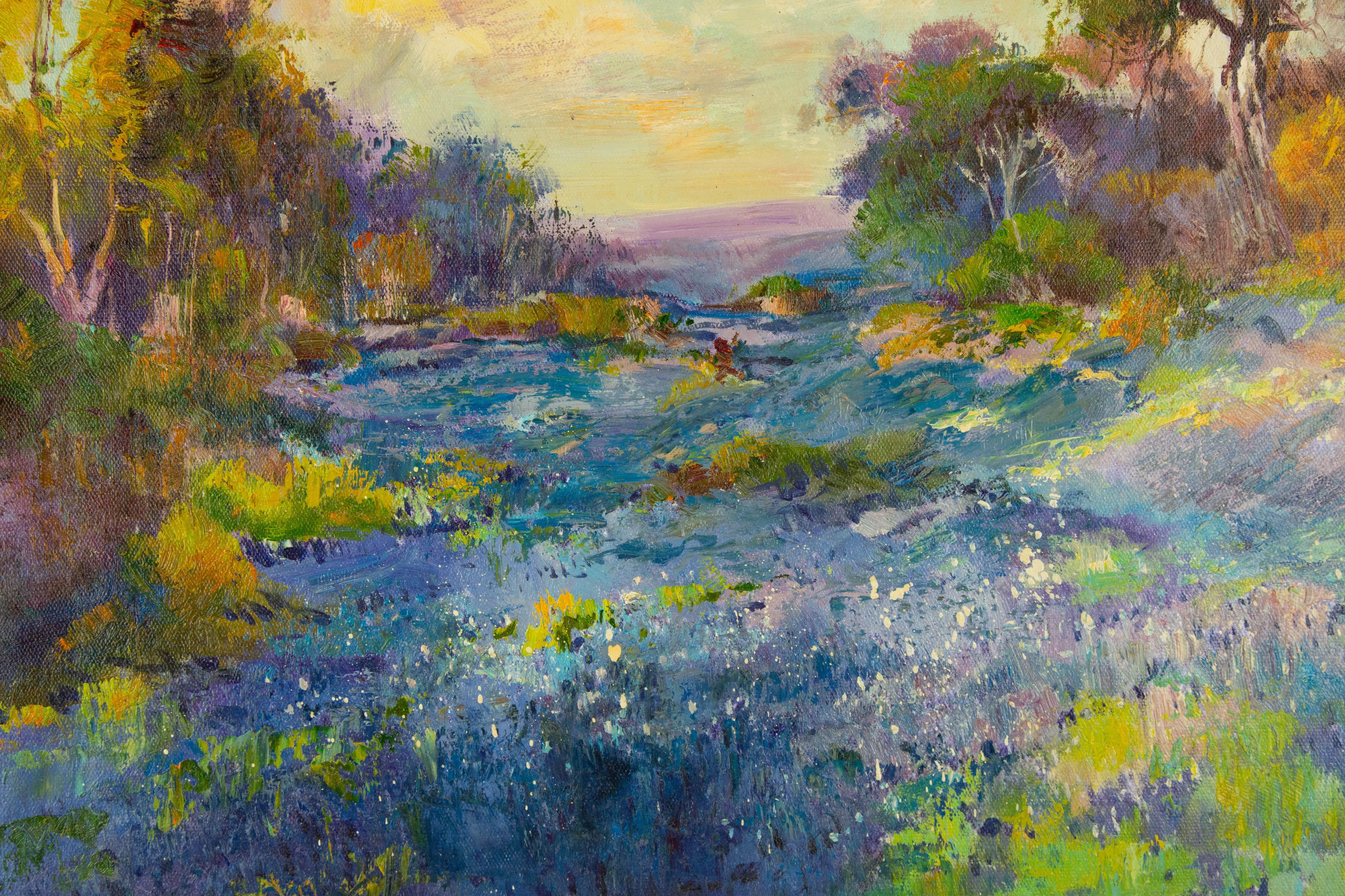 Zhongren Wang Landscape Original Oil On Canvas 