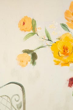 Zhongren Wang Still Life Original Oil On Canvas "Tea Table"