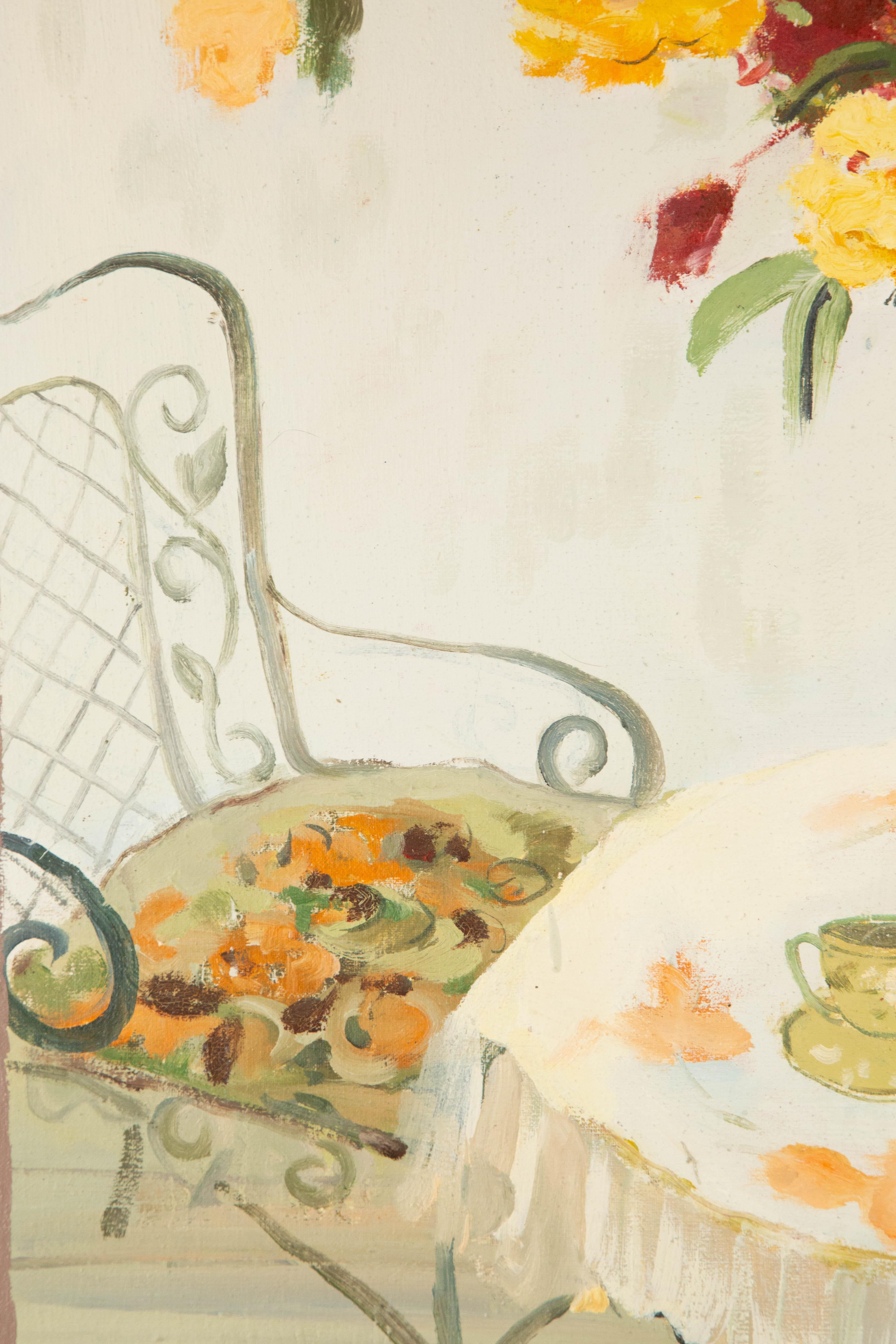 Zhongren Wang Still Life Original Oil On Canvas 