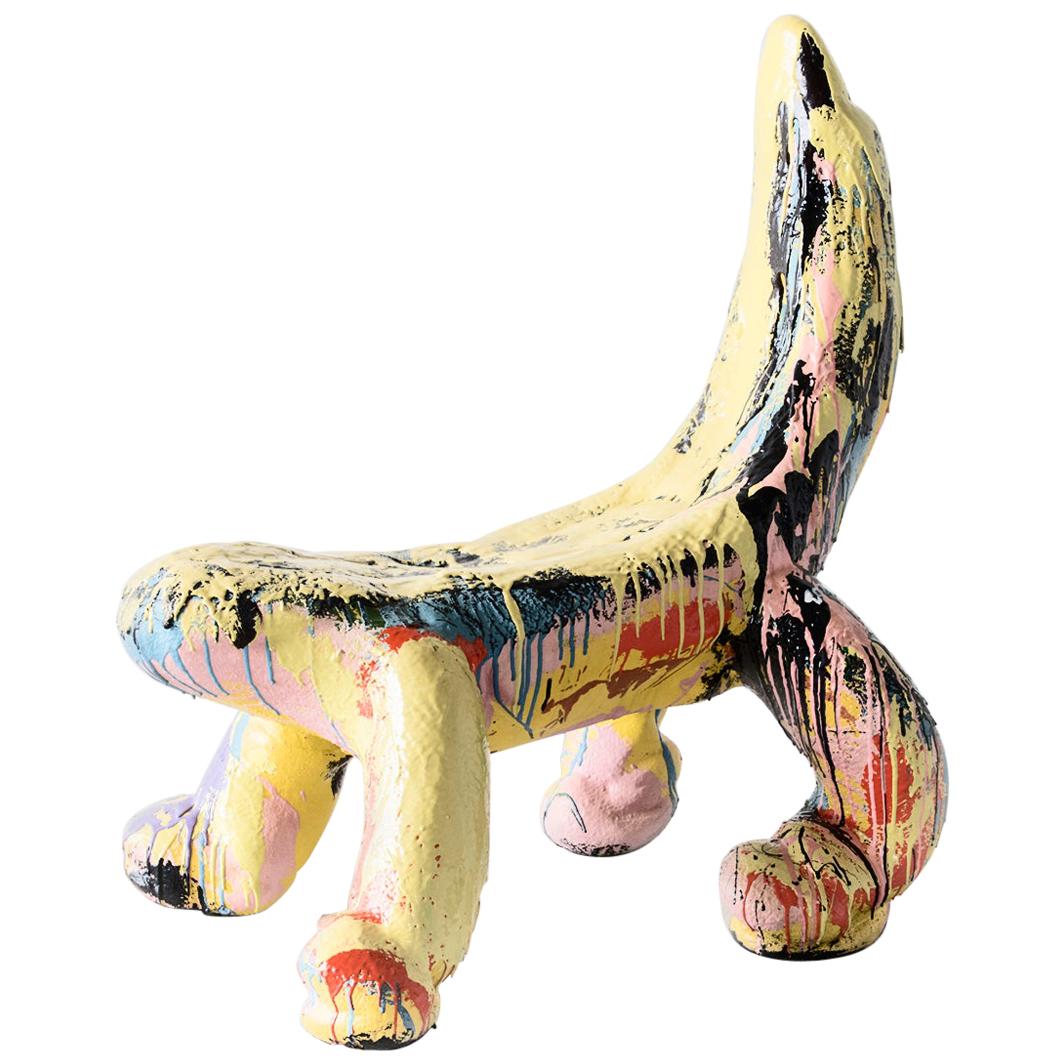 Chaise jaune contemporaine modèle « Chaise de pratique animalière » de Zhou Yilun, Chine, 2021 en vente