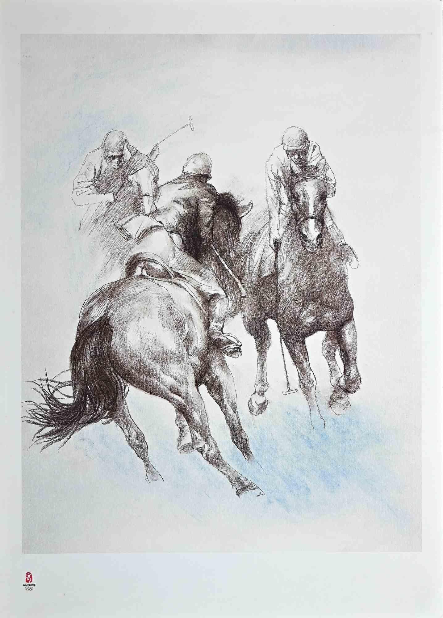 Equestrian - Vintage Poster - Original Offset by  Zhou Zhiwei - 2008