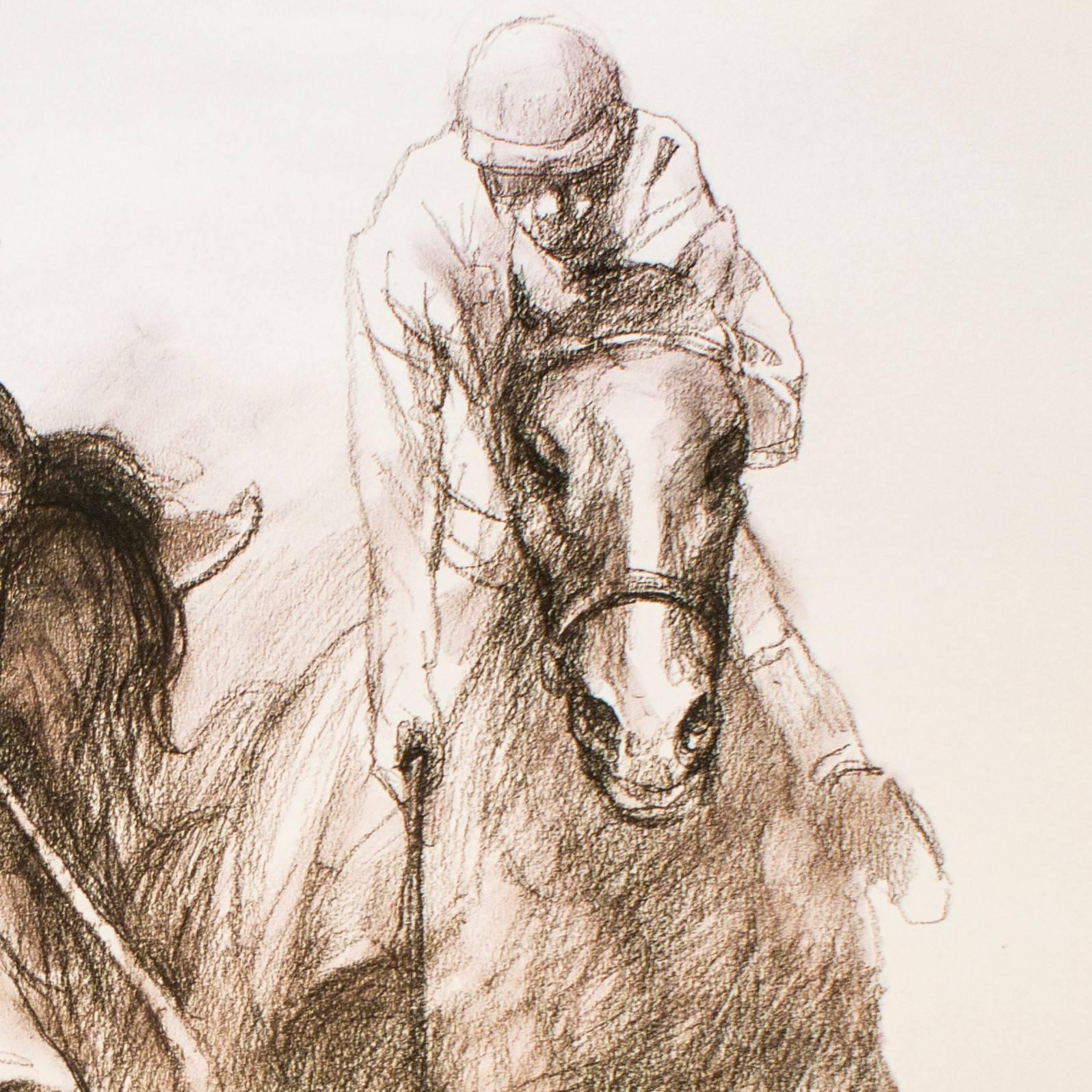 Equestrian - Lithograph by Zhou Zhiwei - 2008 For Sale 1