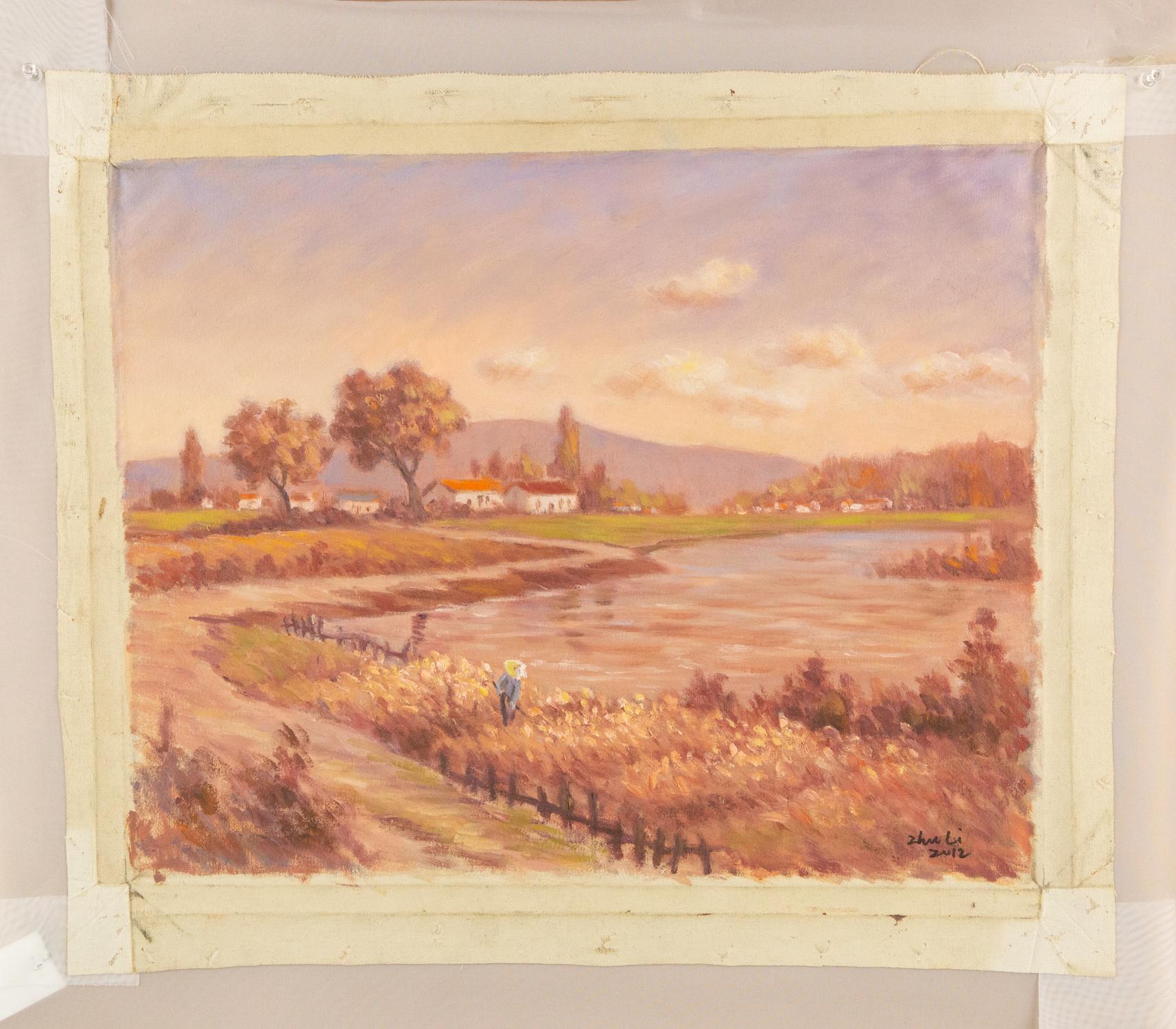 Zhu Li Impressionist Original Oil On Canvas 