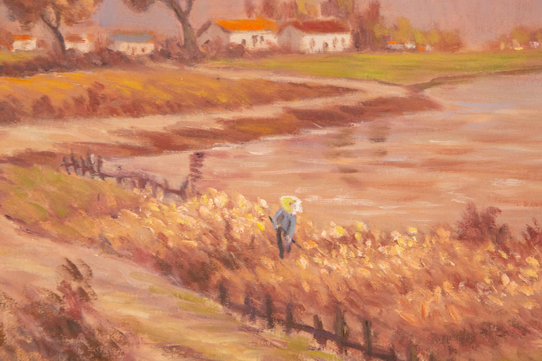 Zhu Li Impressionist Original Oil On Canvas 