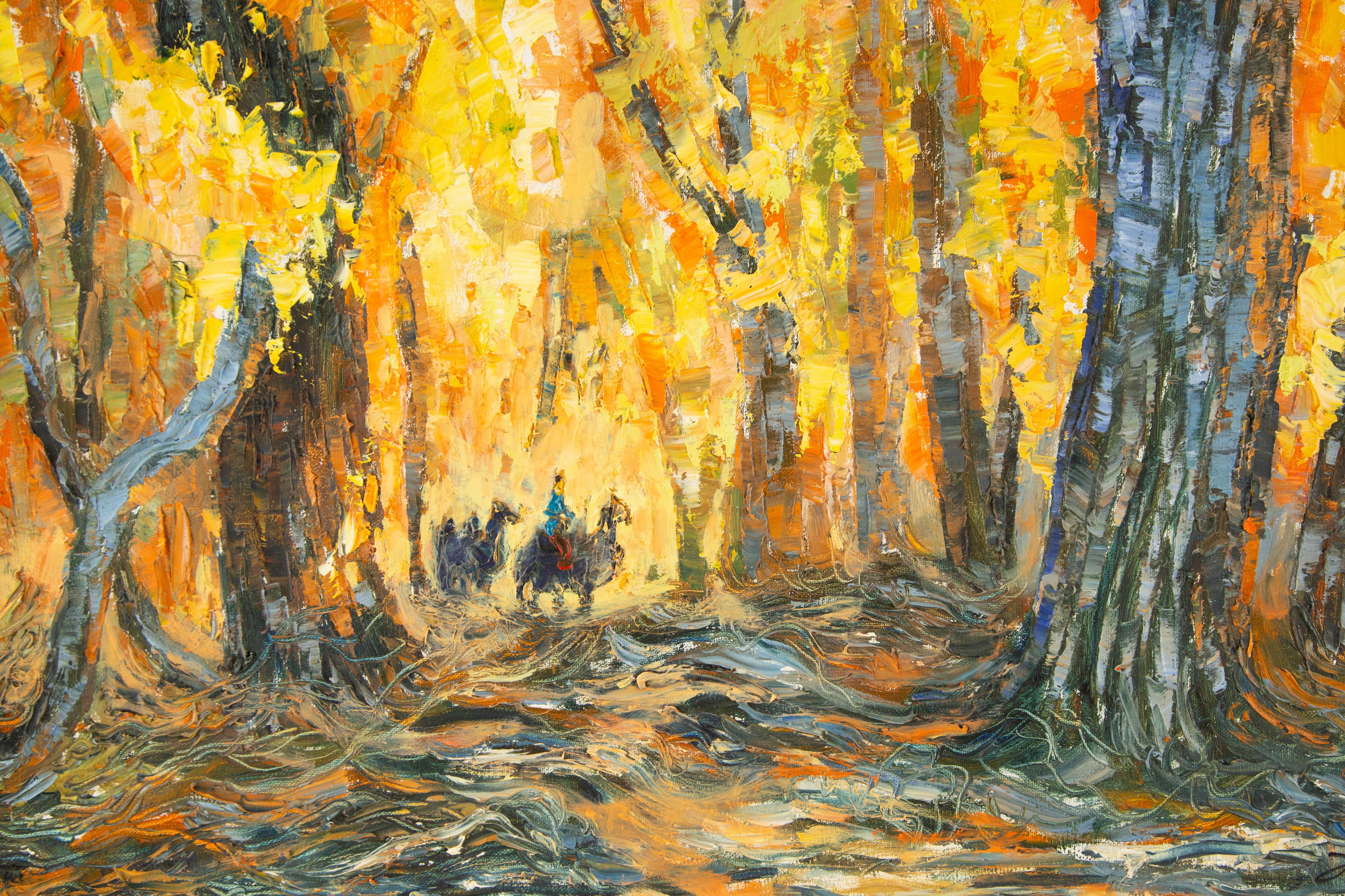 Zhujun Jiang Landschaft, Original, Ölgemälde auf Leinwand, „Outing Series - VI“ im Angebot 2