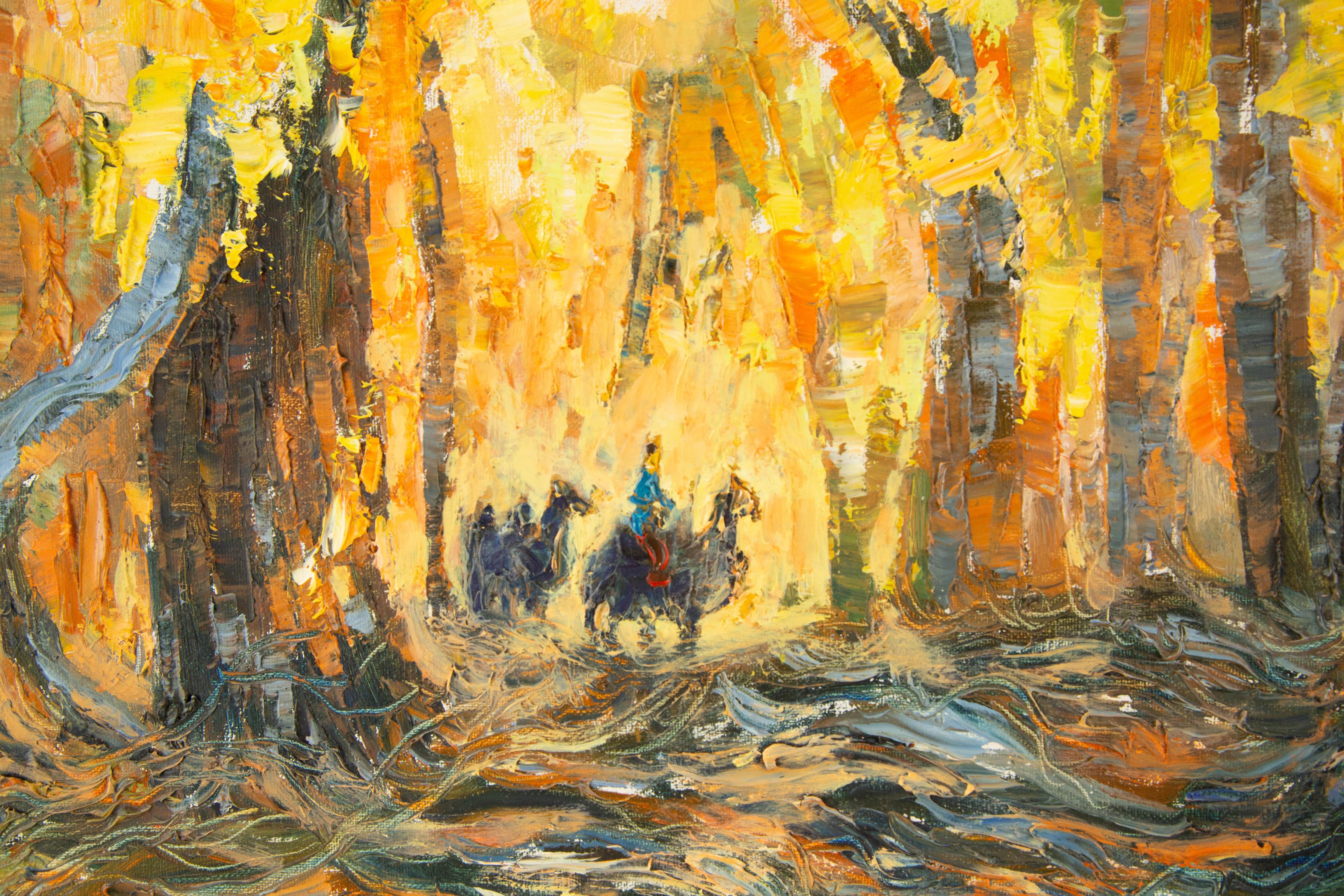 Zhujun Jiang Landschaft, Original, Ölgemälde auf Leinwand, „Outing Series - VI“ im Angebot 5