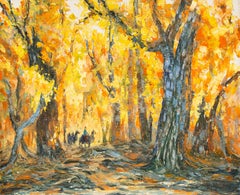 Zhujun Jiang Paisaje Original Óleo Sobre Lienzo "Serie Salida - VI"