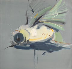 Zhuo Ii Animal Original Oil On Canvas "Bird II"