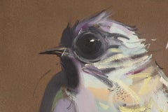 Zhuo Ii Animal Original Oil On Canvas "Bird Series - Titmice"