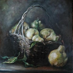 Still Life with Pears, Still Life Painting, Oil on Canvas, 2024