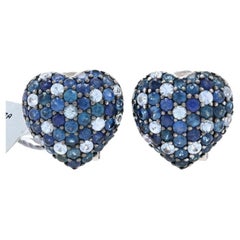 Pendientes Ziba by Le Vian Ombre Sapphire Heart Sterling - 925 Round 10.00ctw
