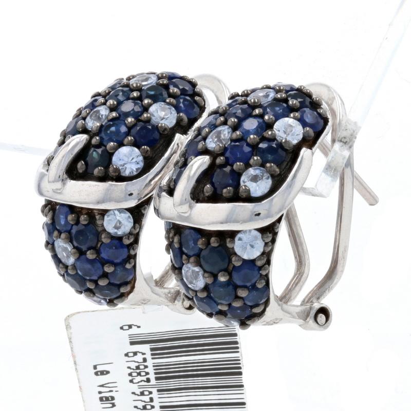 Originally retailing for $1647.50, these fabulous designer earrings are being offered here for a much more wallet-friendly price.

Brand: Ziba by Le Vian

Metal Content: Sterling Silver 

Stone Information: 
Genuine Sapphires
Treatment: