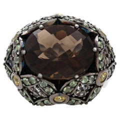 Ziba by Le Vian Anillo Cuarzo ahumado Prasiolita Citrino Esterlina 925 10,38ctw